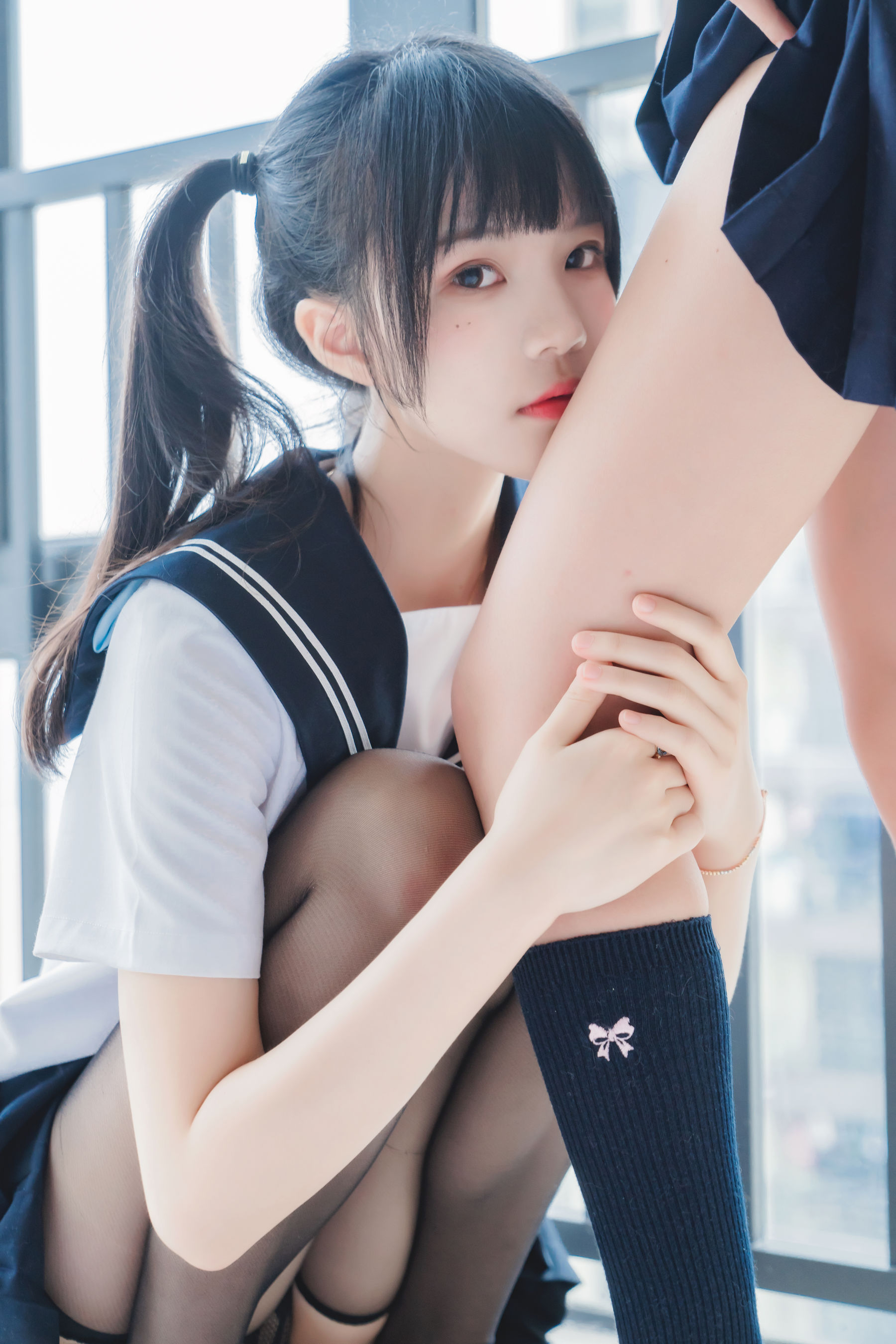 萌系小姐姐木绵绵OwO&#038;桜桃喵 她(制服×制服) [38P]