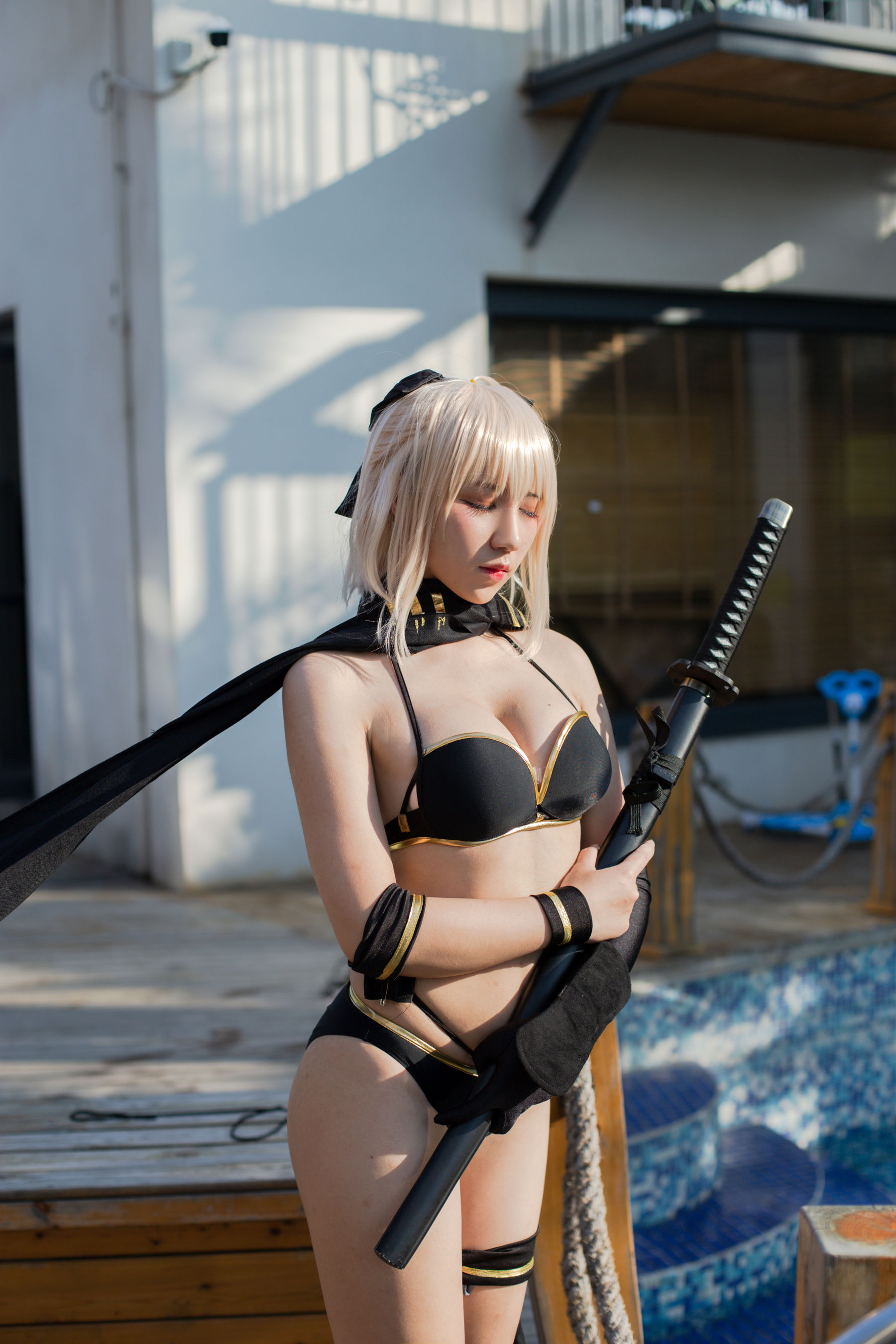 动漫博主九曲Jean – 冲田泳装 [19P]