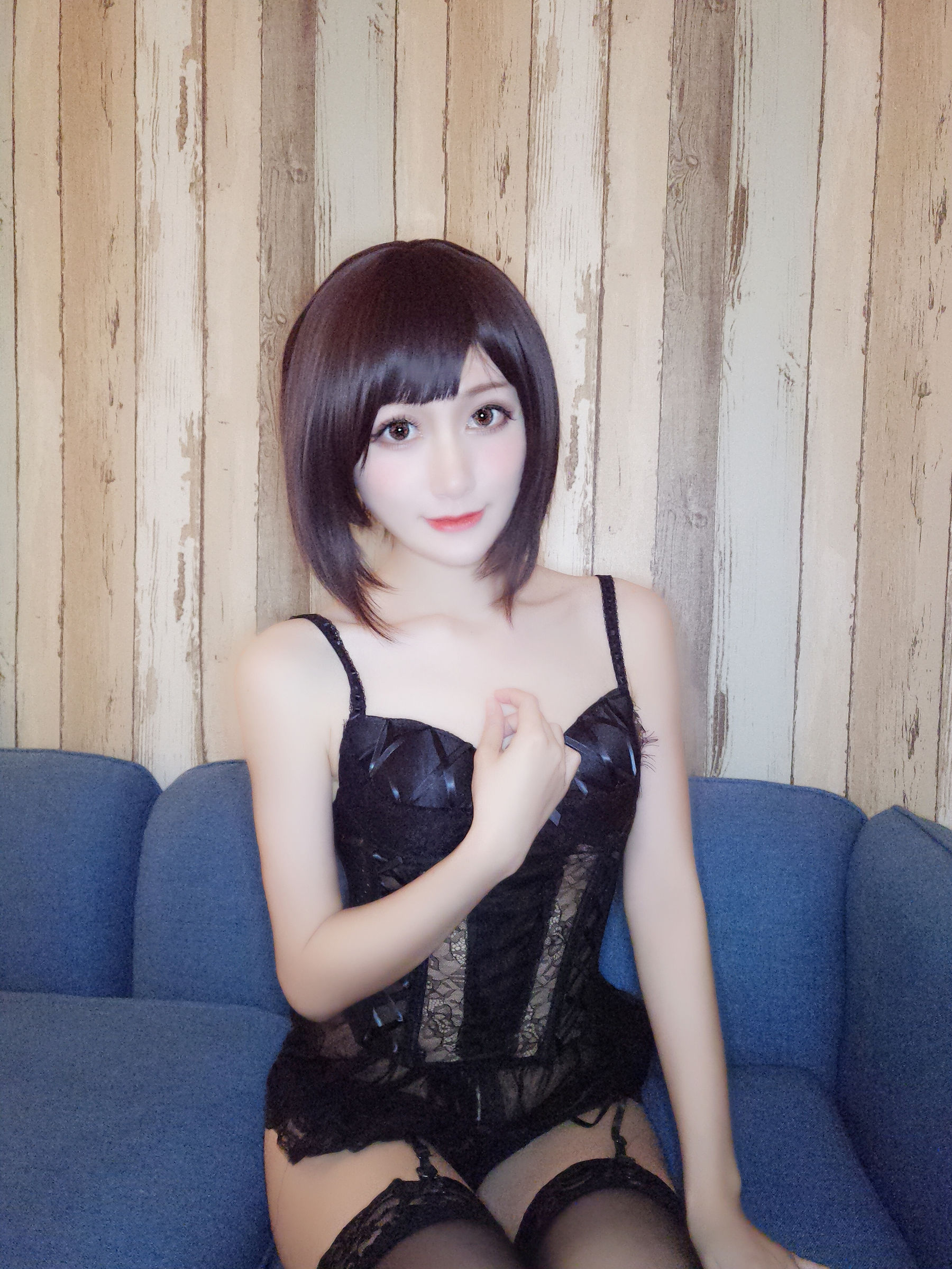 木之本果 – 黑色情趣内衣 [22P]