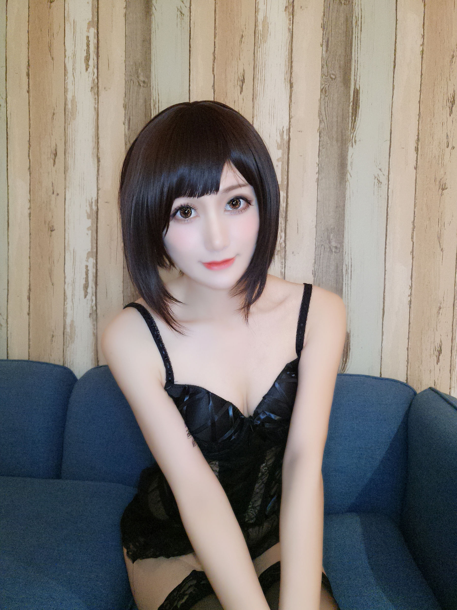 木之本果 – 黑色情趣内衣 [22P]