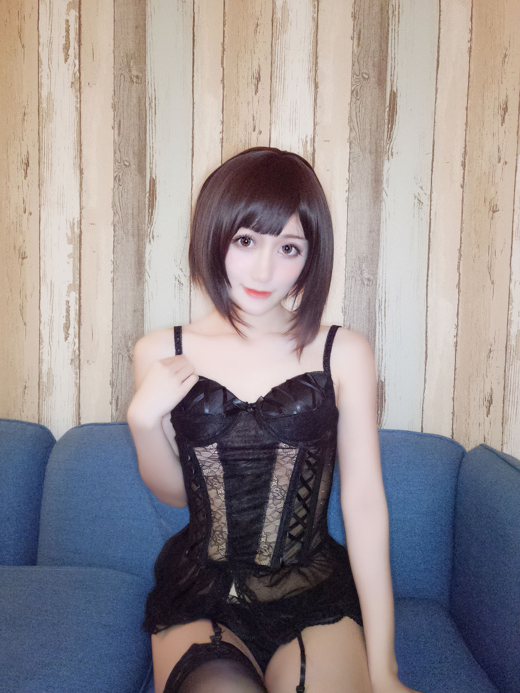 木之本果 – 黑色情趣内衣 [22P]