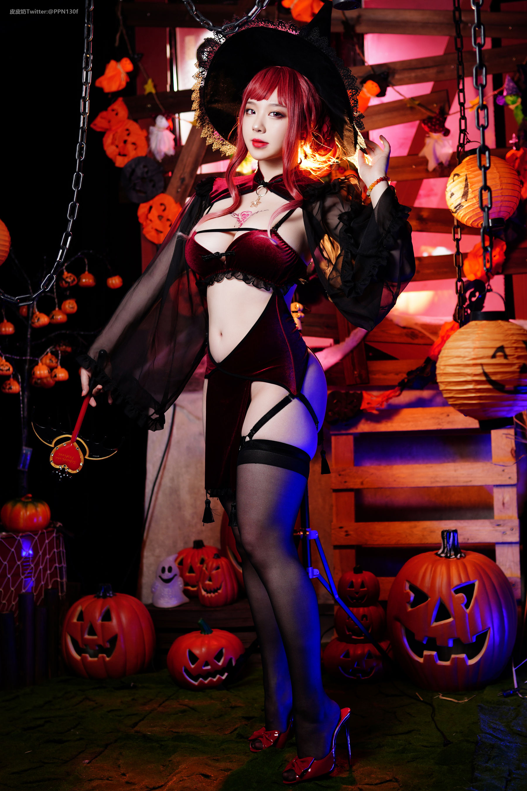 皮皮奶可可爱了啦 – 万圣节女巫 [48P]