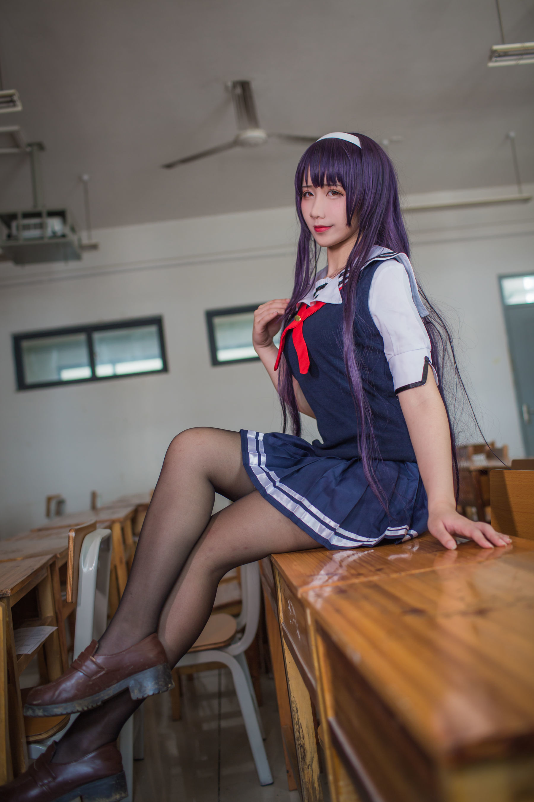 动漫博主九曲Jean – 霞之丘诗羽夏季校服 [40P]