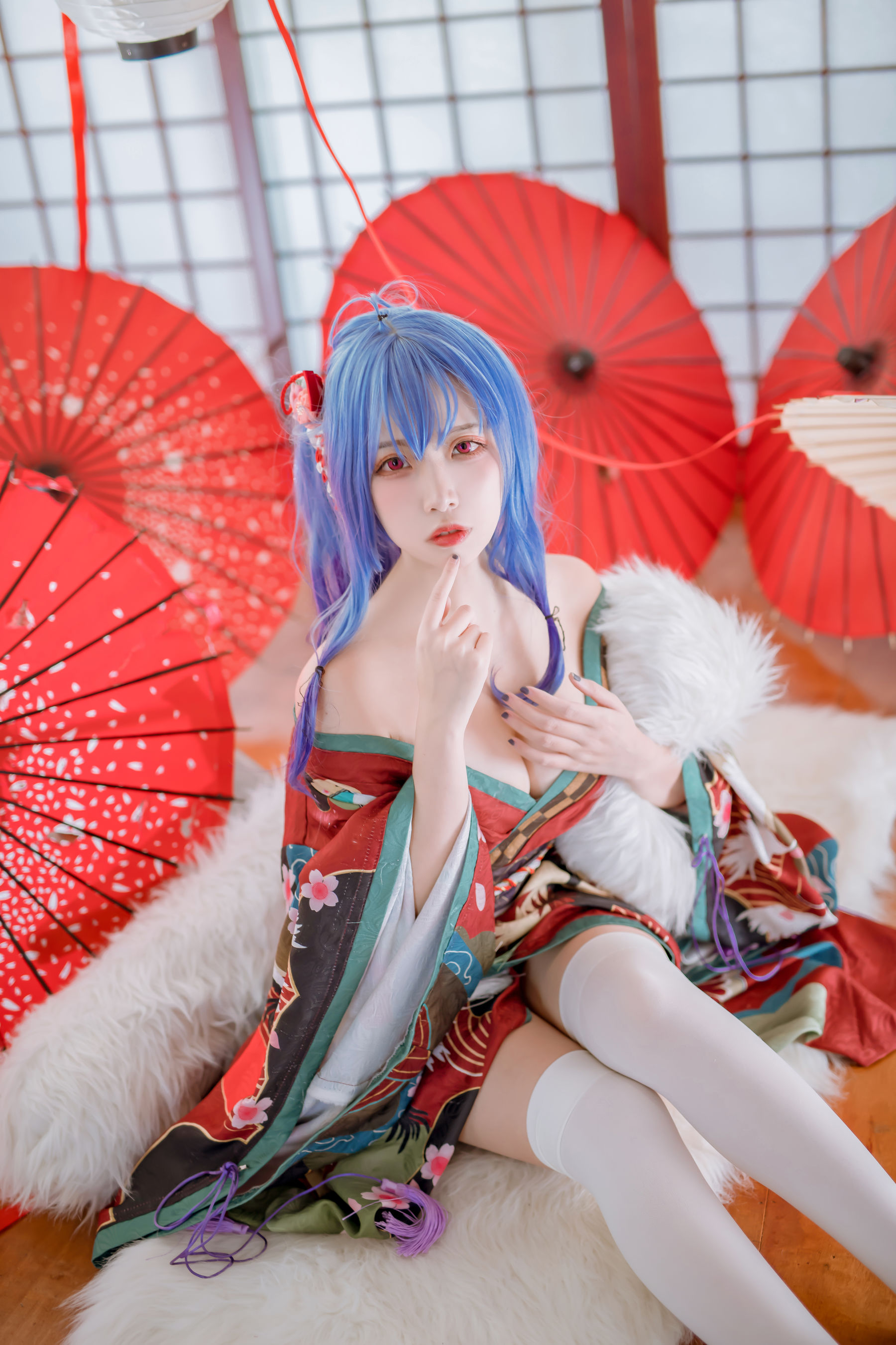 人气Coser二佐Nisa – 碧蓝 圣路易斯和服 [22P]