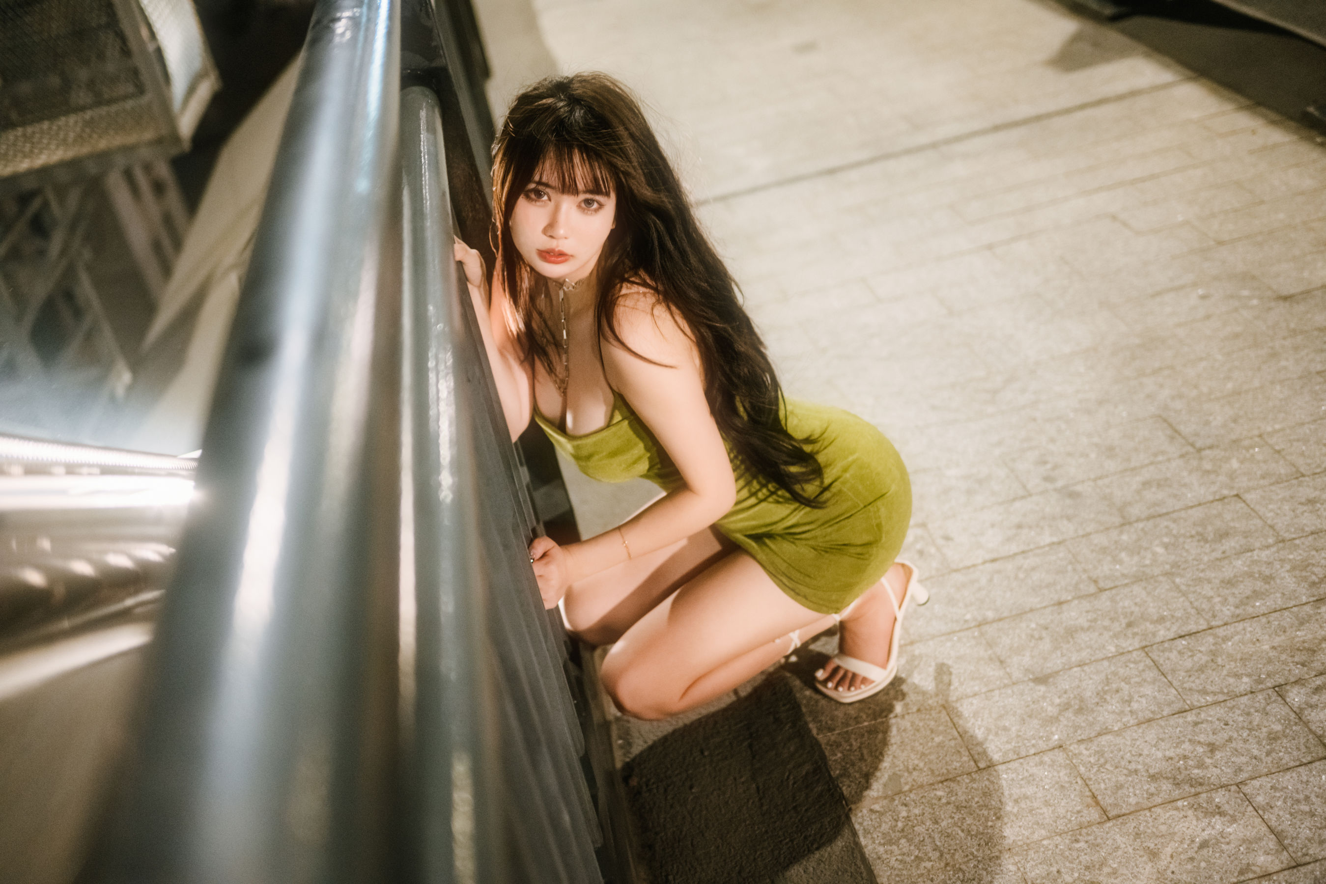 Tina很妖孽呀 – 绿色连衣裙 [35P]