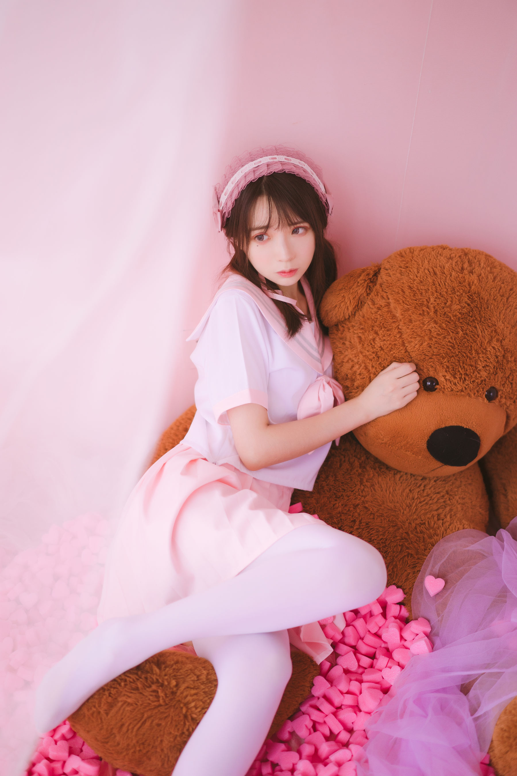 [萝莉COS] 疯猫ss《丝袜狂想曲(粉)》 [54P]