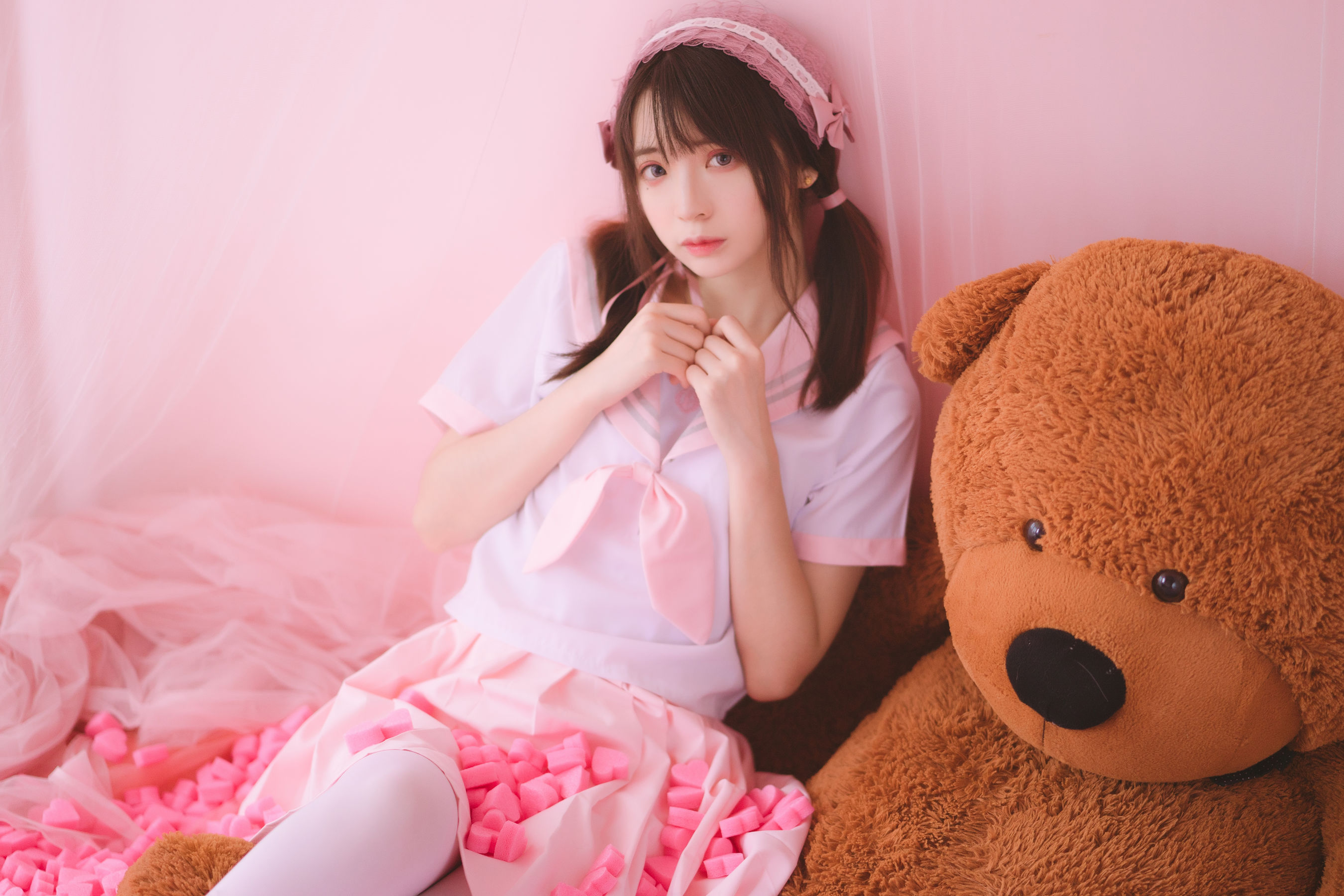 [萝莉COS] 疯猫ss《丝袜狂想曲(粉)》 [54P]