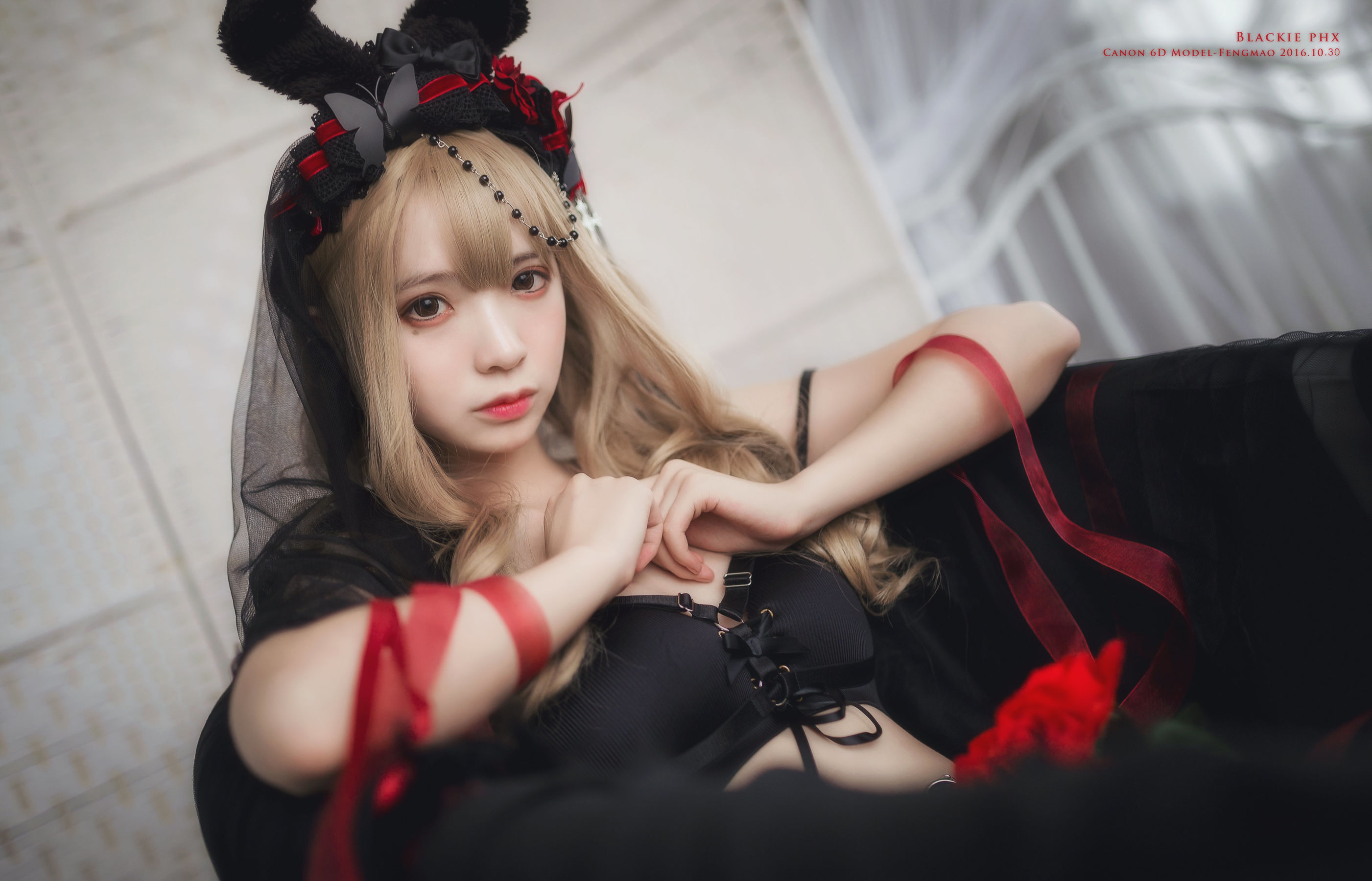 [Cosplay写真] 疯猫ss – 黑色玫瑰 [20P]