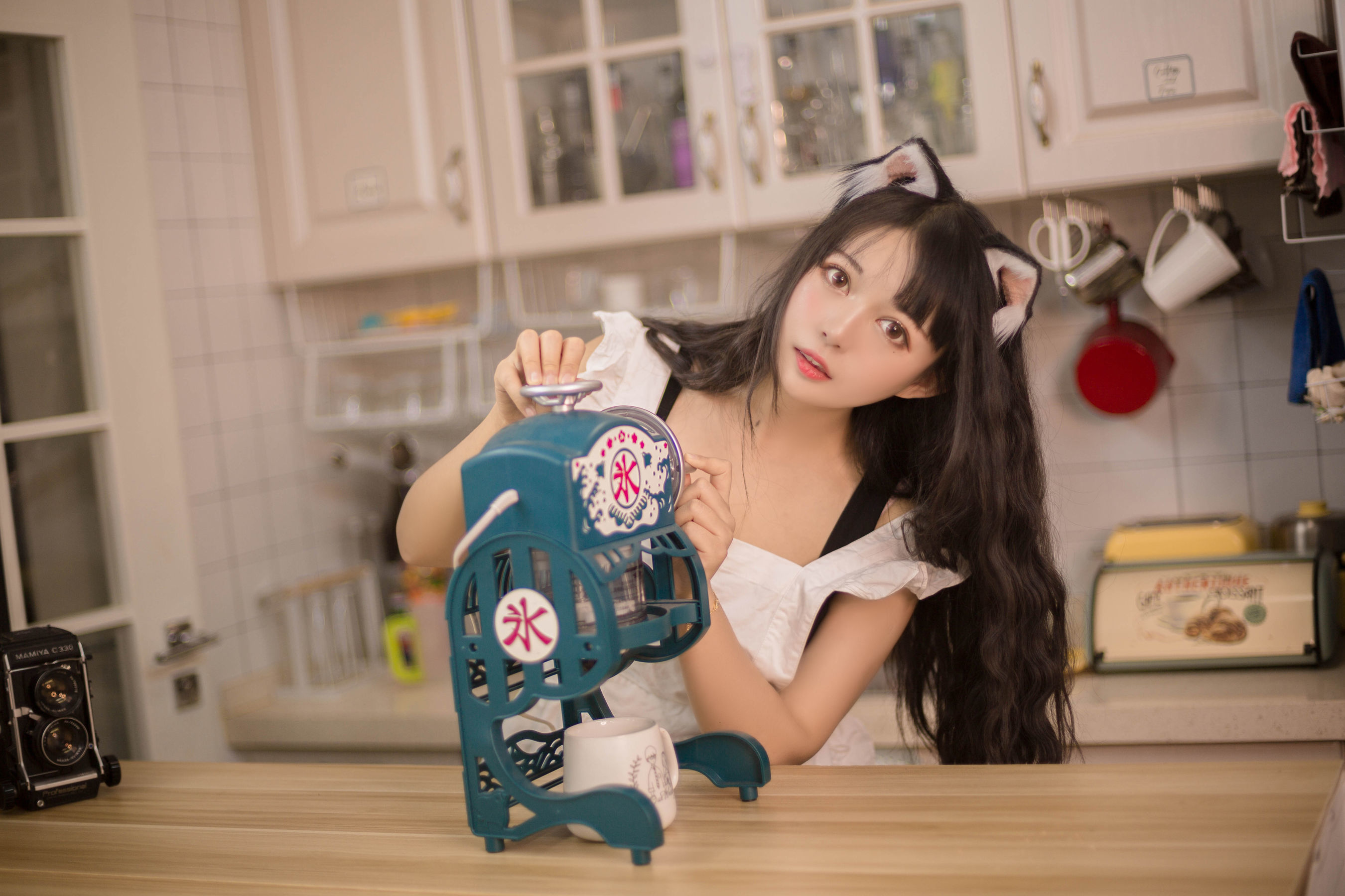 大眼萌妹黑猫猫OvO 厨房 [11P]