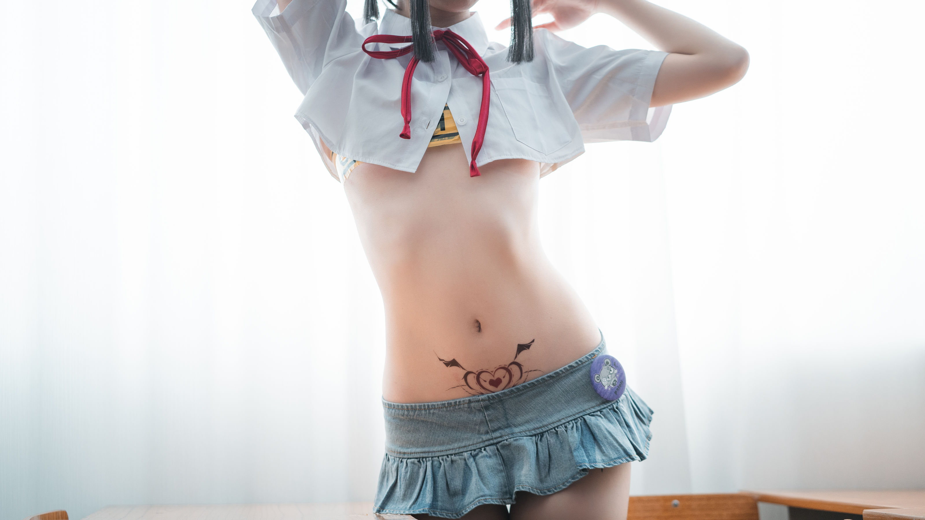 可爱人气Coser面饼仙儿 – 短校服胶带 [32P]