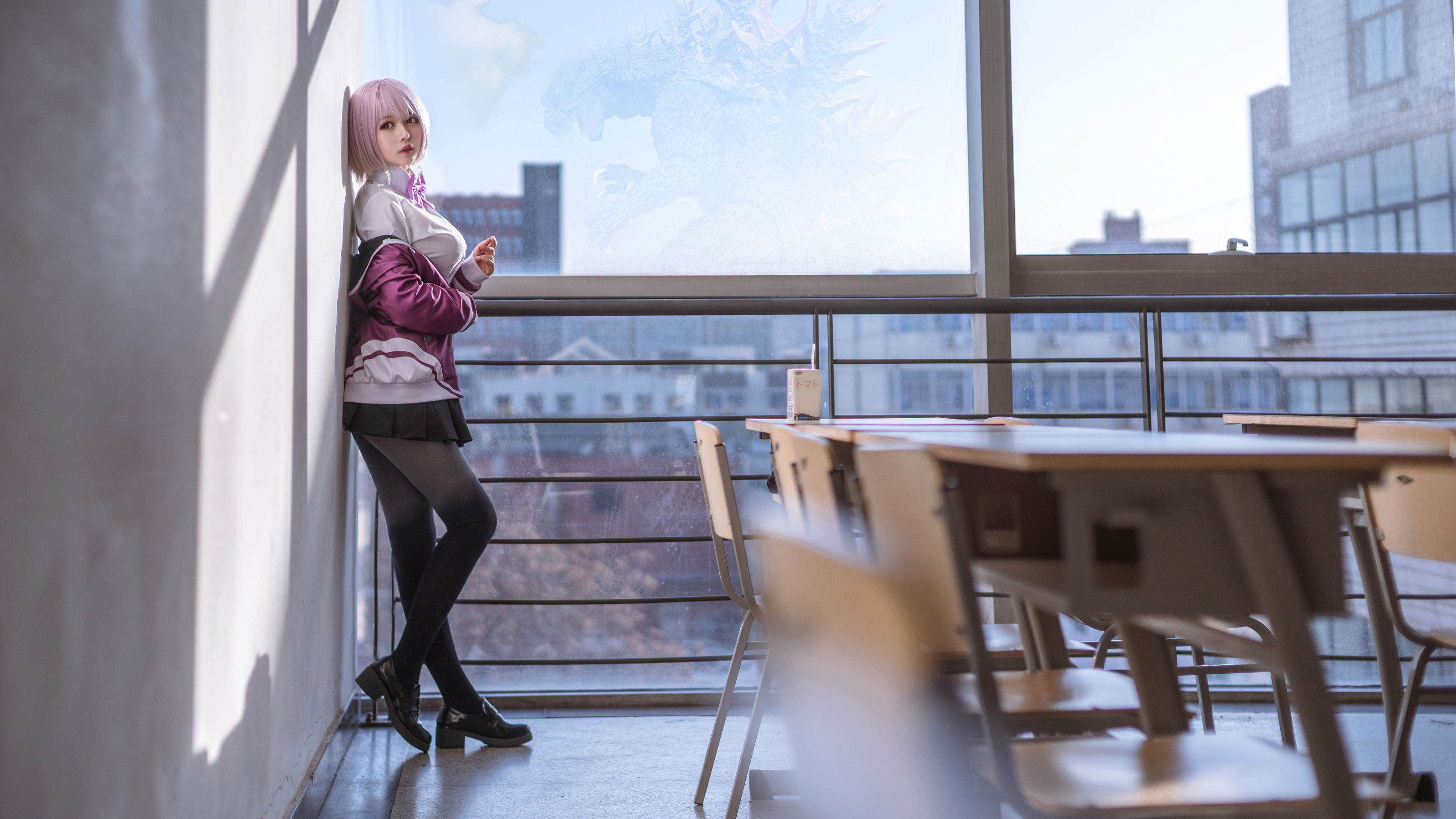 大眼萌妹黑猫猫OvO – 新条茜 [9P]