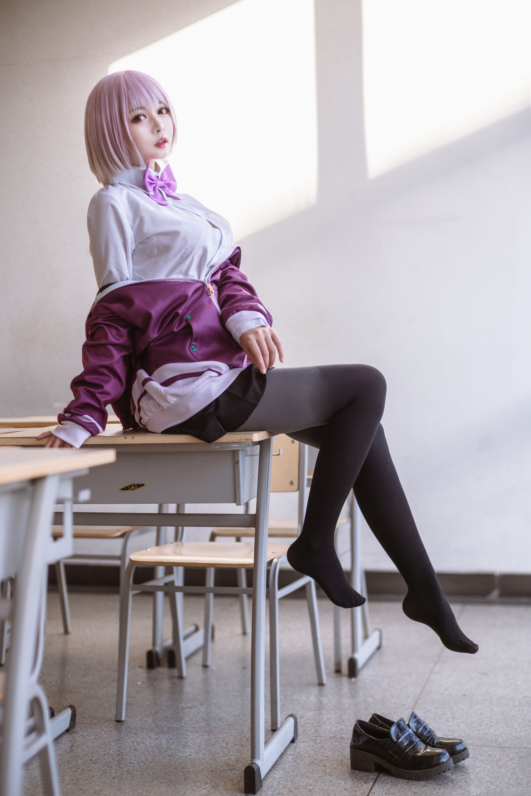 大眼萌妹黑猫猫OvO – 新条茜 [9P]