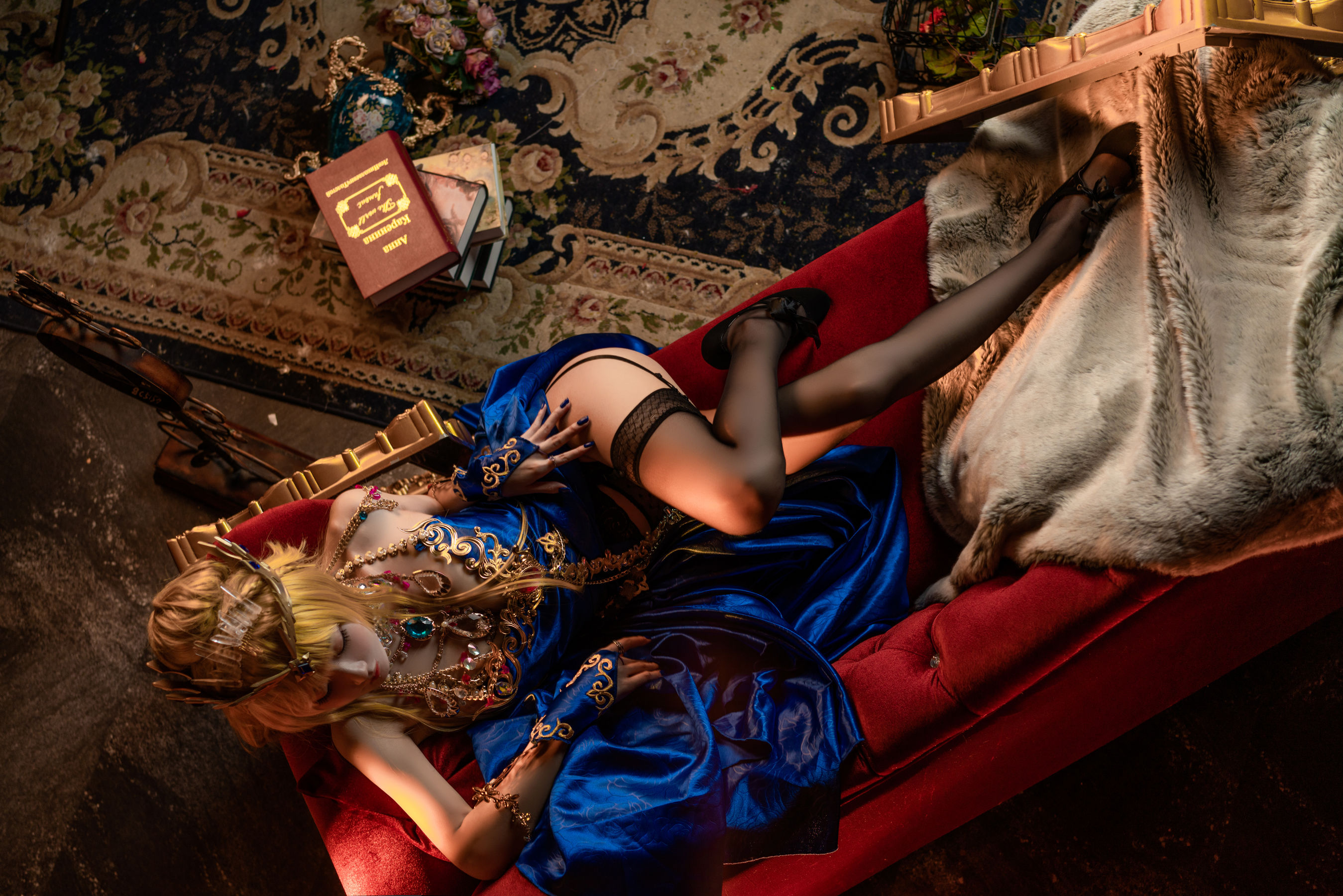 动漫博主阿包也是兔娘 – 白枪呆同人睡衣 [25P]