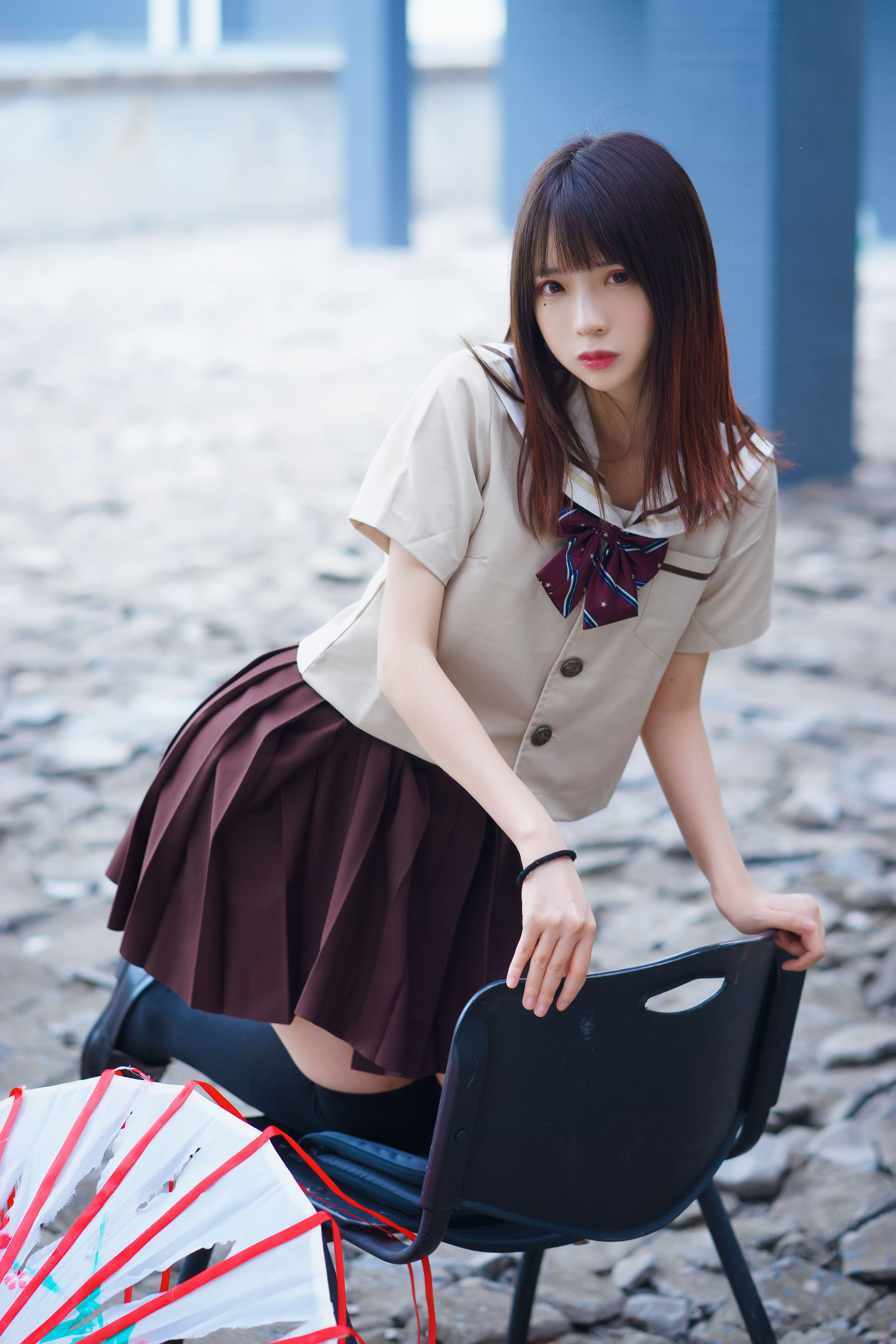 [萝莉COS] 疯猫ss《丝袜狂想曲(伞)》 [42P]