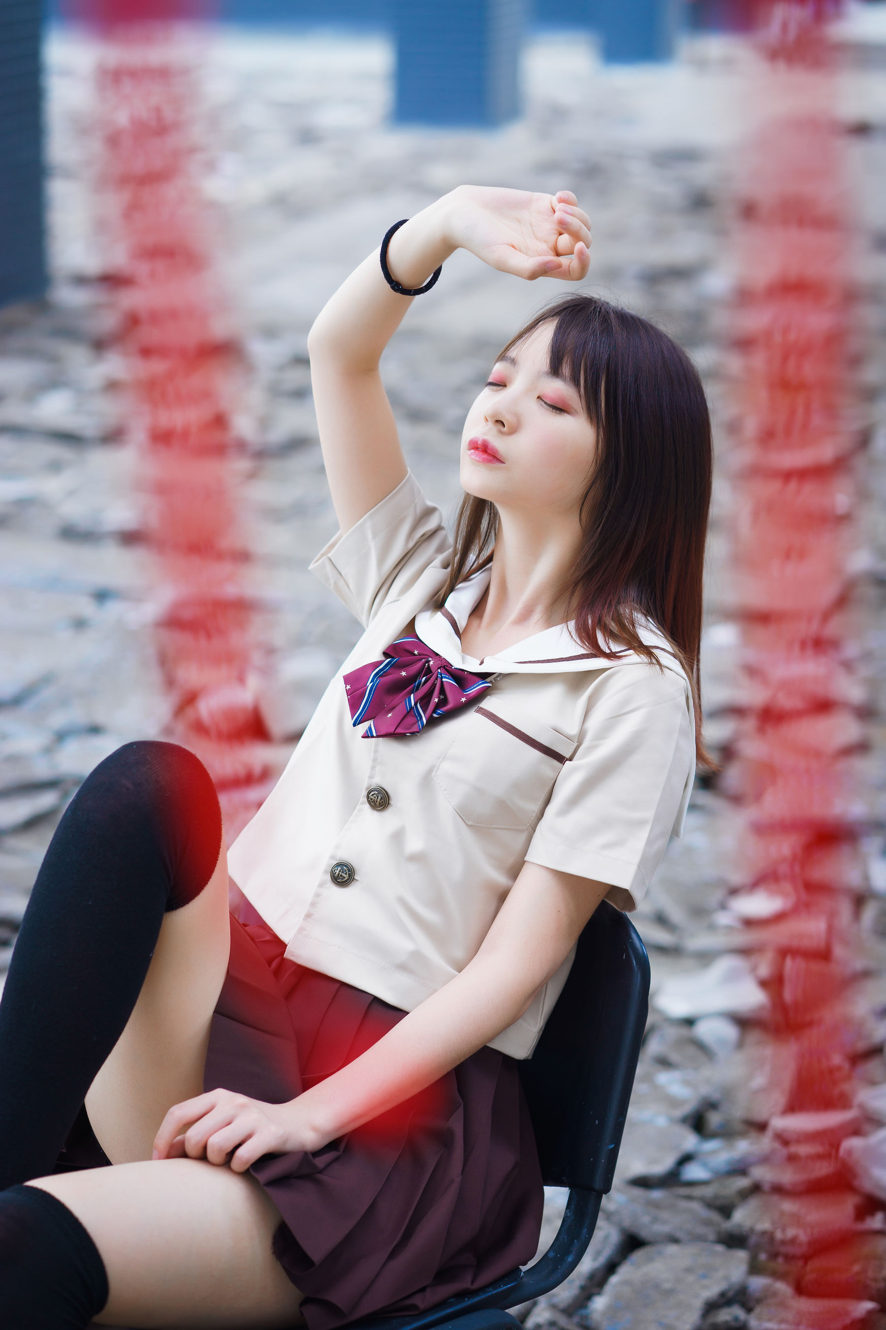 [萝莉COS] 疯猫ss《丝袜狂想曲(伞)》 [42P]