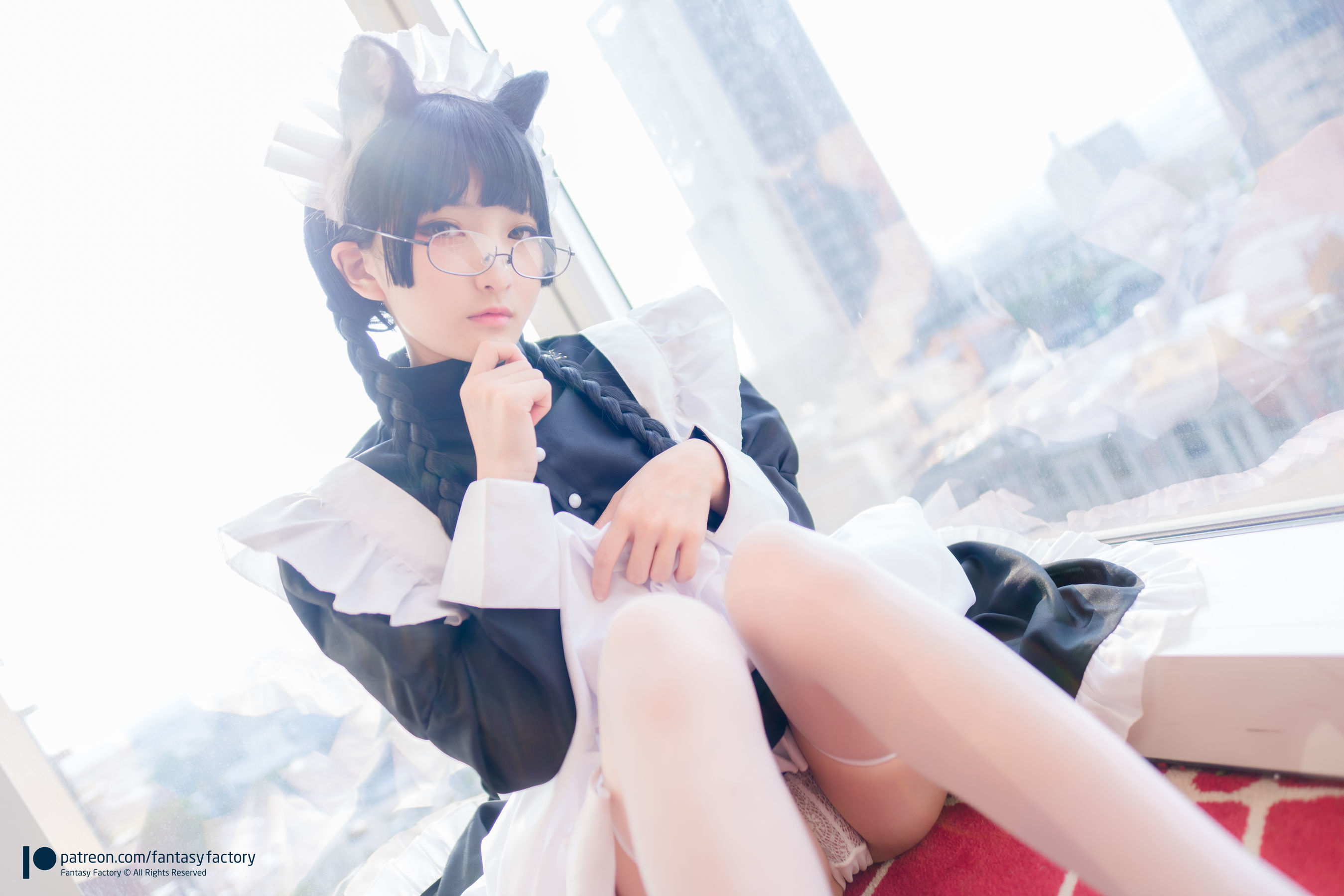 [Fantasy Factory] 小丁Cosplay – 黑猫女仆 [48P]