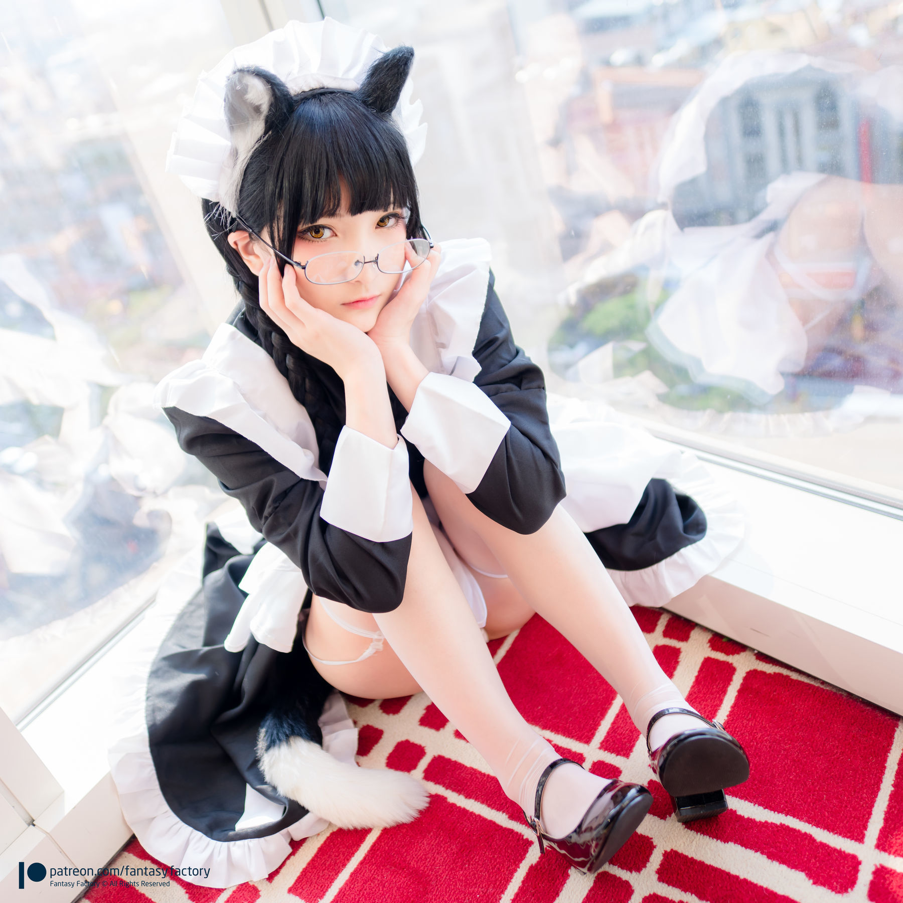 [Fantasy Factory] 小丁Cosplay – 黑猫女仆 [48P]