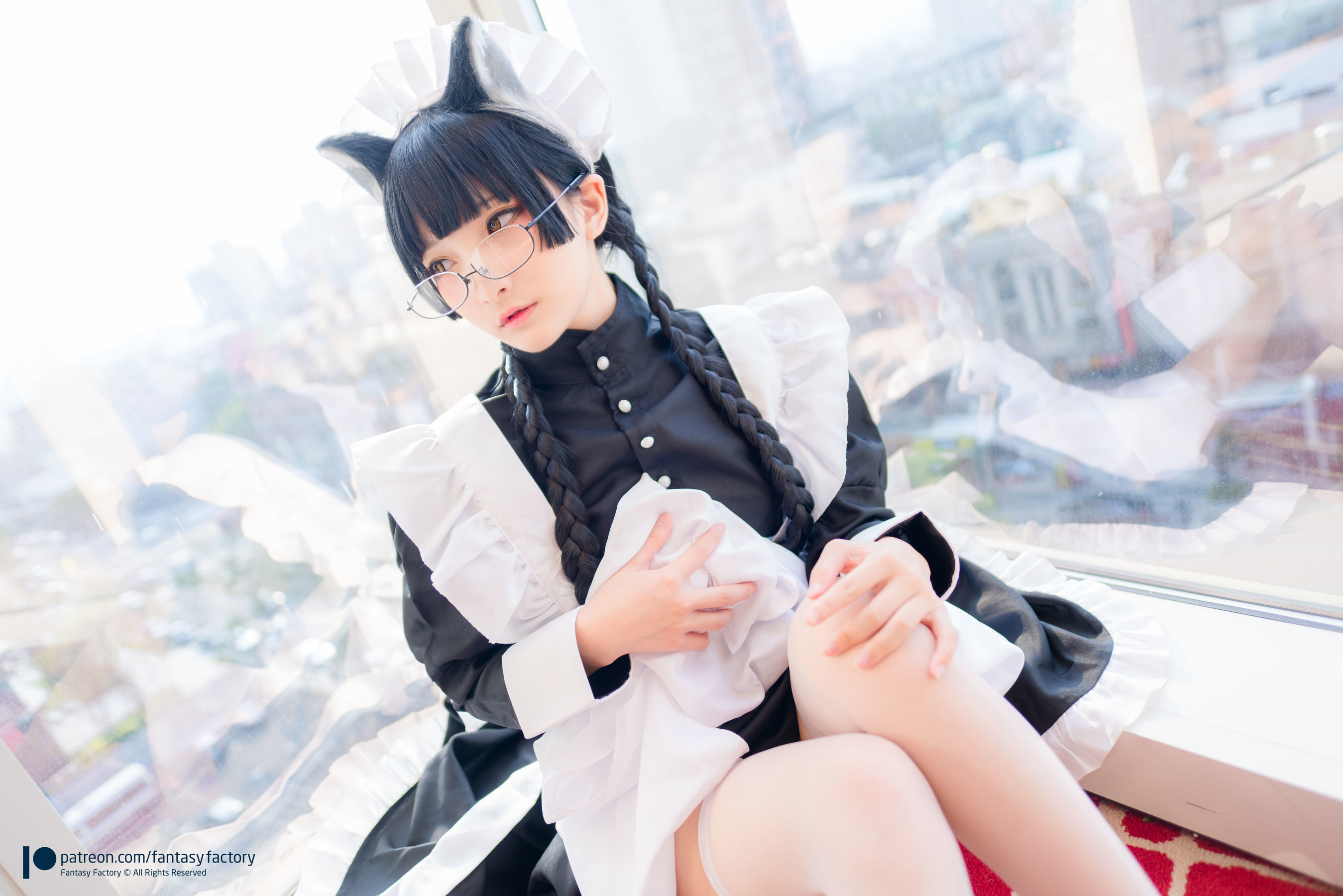 [Fantasy Factory] 小丁Cosplay – 黑猫女仆 [48P]