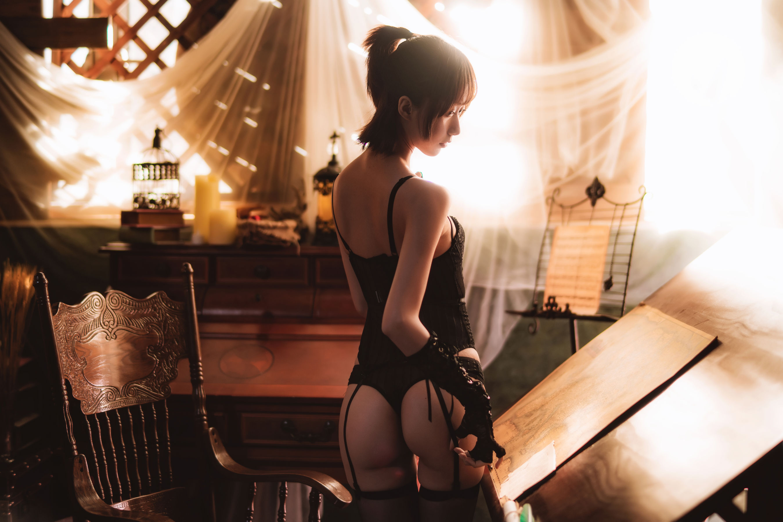 萌系小姐姐木绵绵OwO – 紧身内衣 [70P]