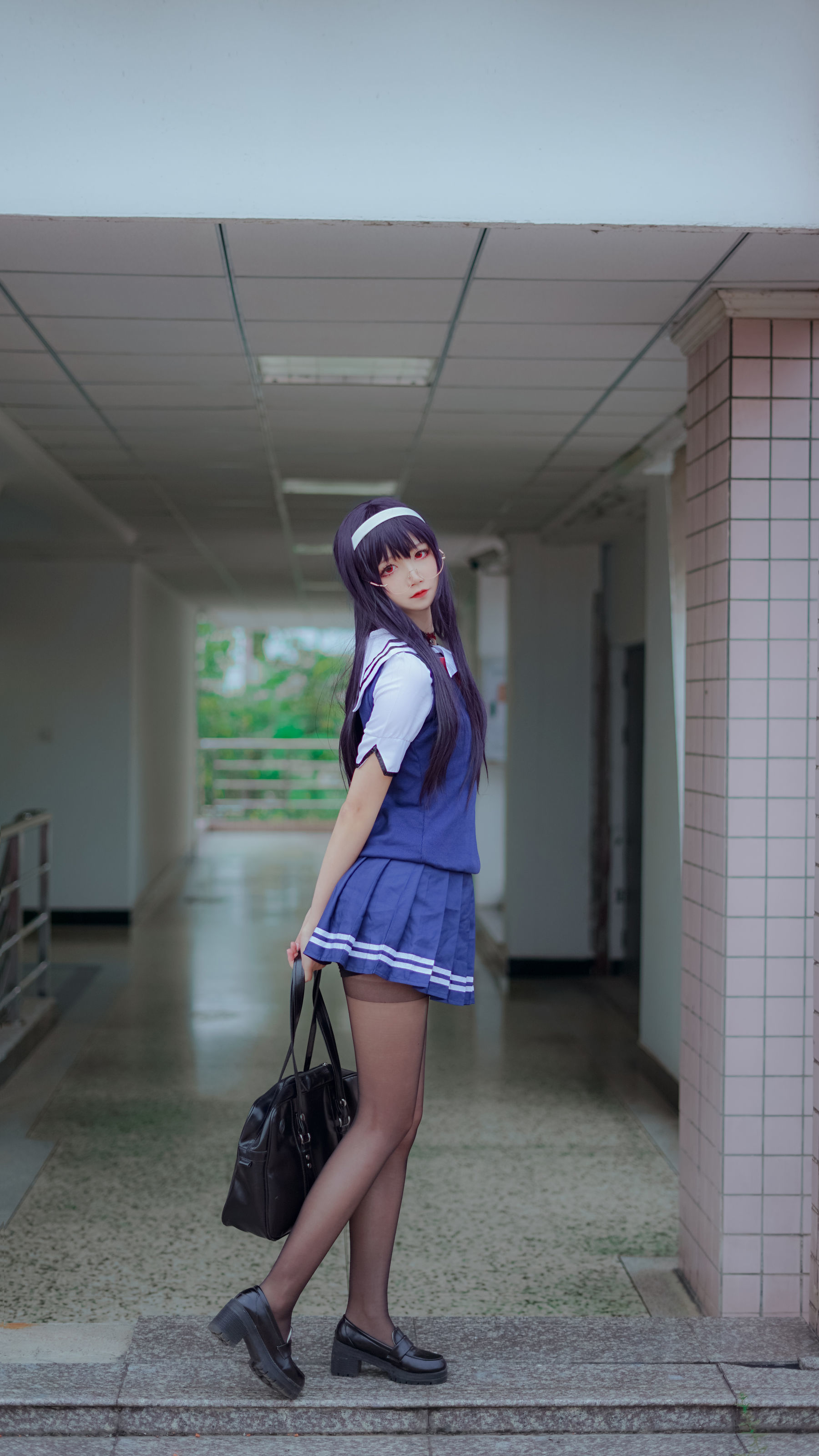 [萝莉COS] 清纯少女五更百鬼 – 学姐校服 [25P]