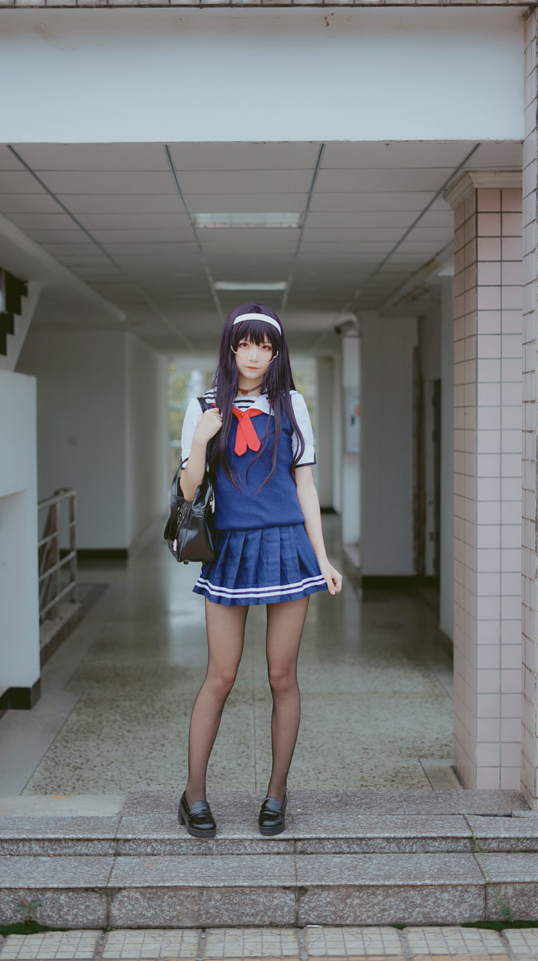 [萝莉COS] 清纯少女五更百鬼 – 学姐校服 [25P]