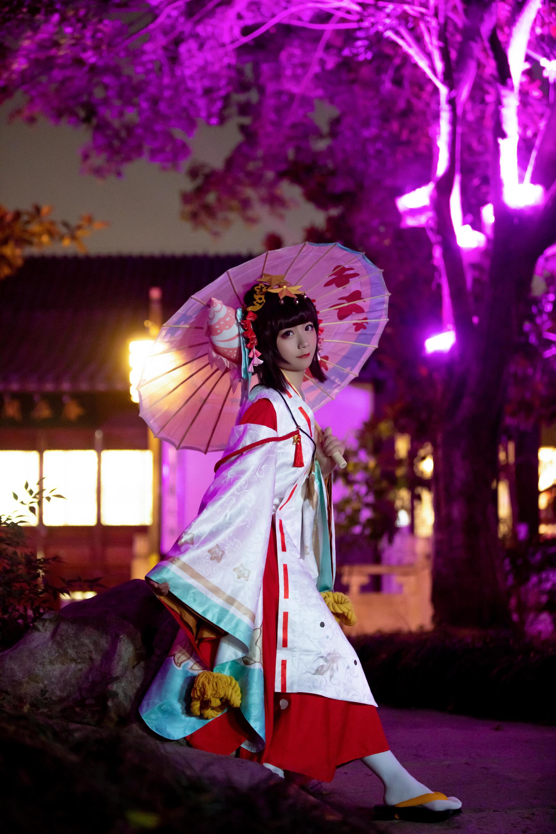 [Cosplay写真] 动漫博主弦音sic – 阴阳师 神乐 [15P]