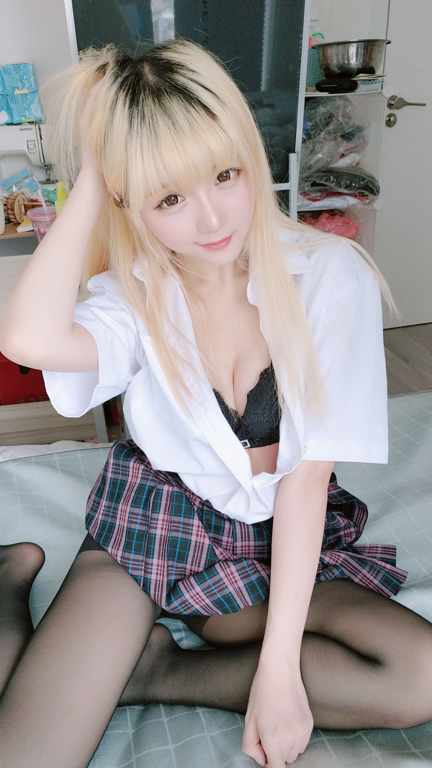 Coser小姐姐星之迟迟 jk格子裙 [60P]