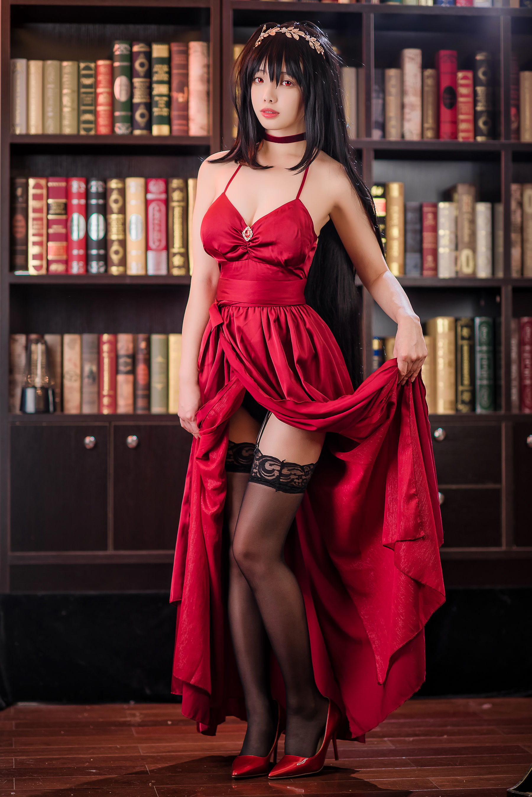 [萝莉COS] 雯妹 – 碧蓝航线大凤礼服 [43P]