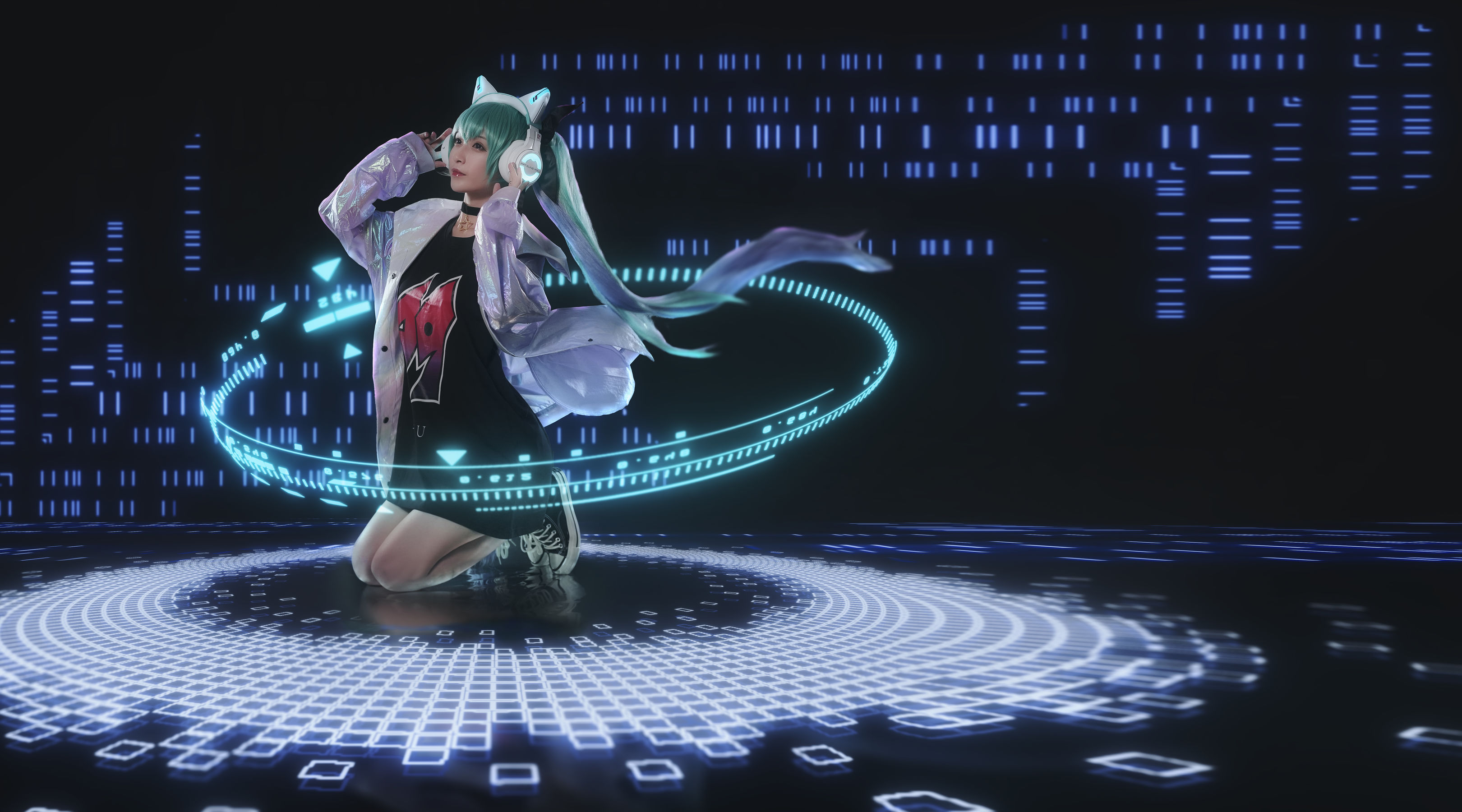 动漫博主铁板烧鬼舞w – 妖舞耳机miku [17P]