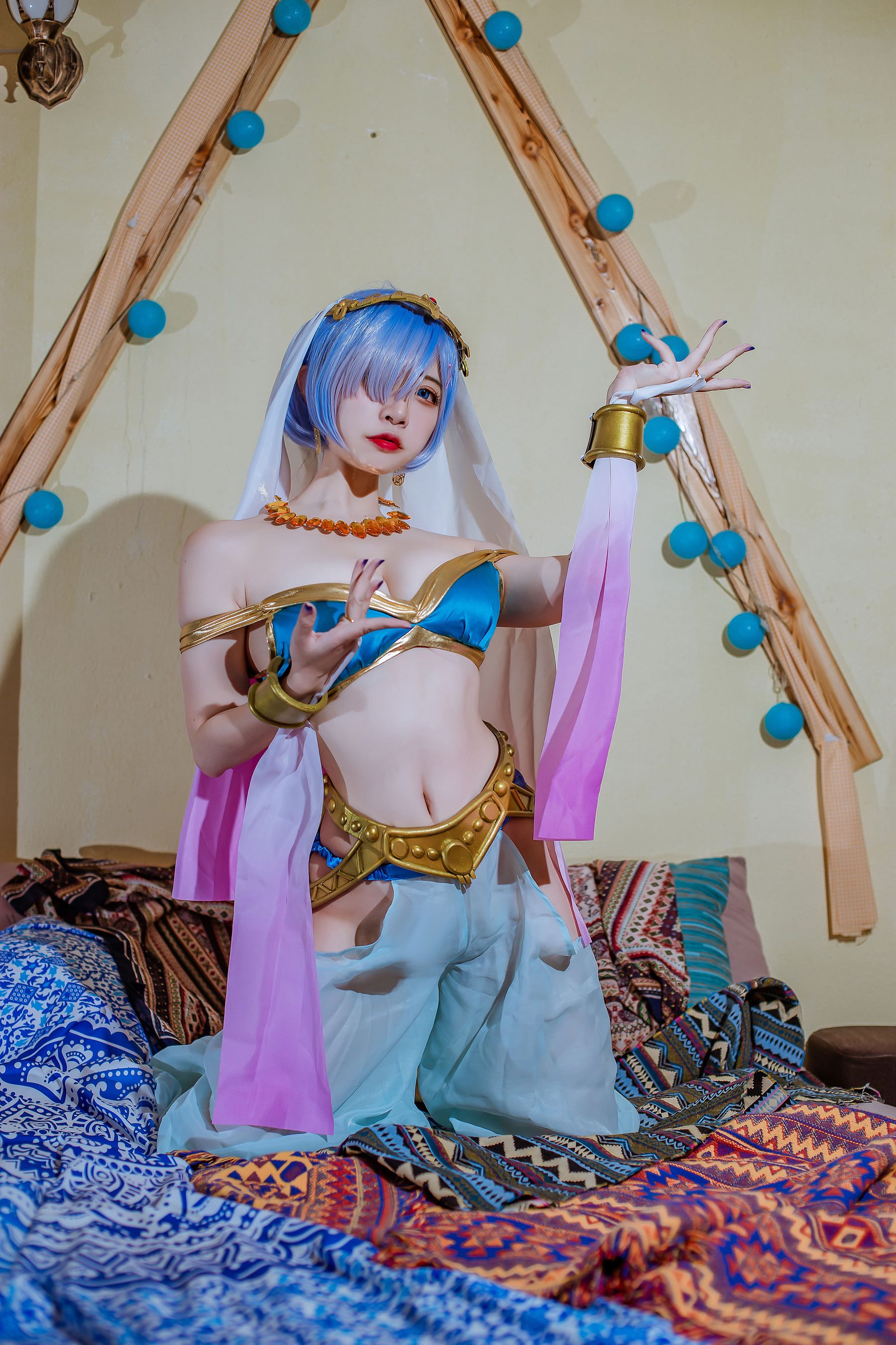 人气Coser二佐Nisa – 蕾姆舞娘 [9P]