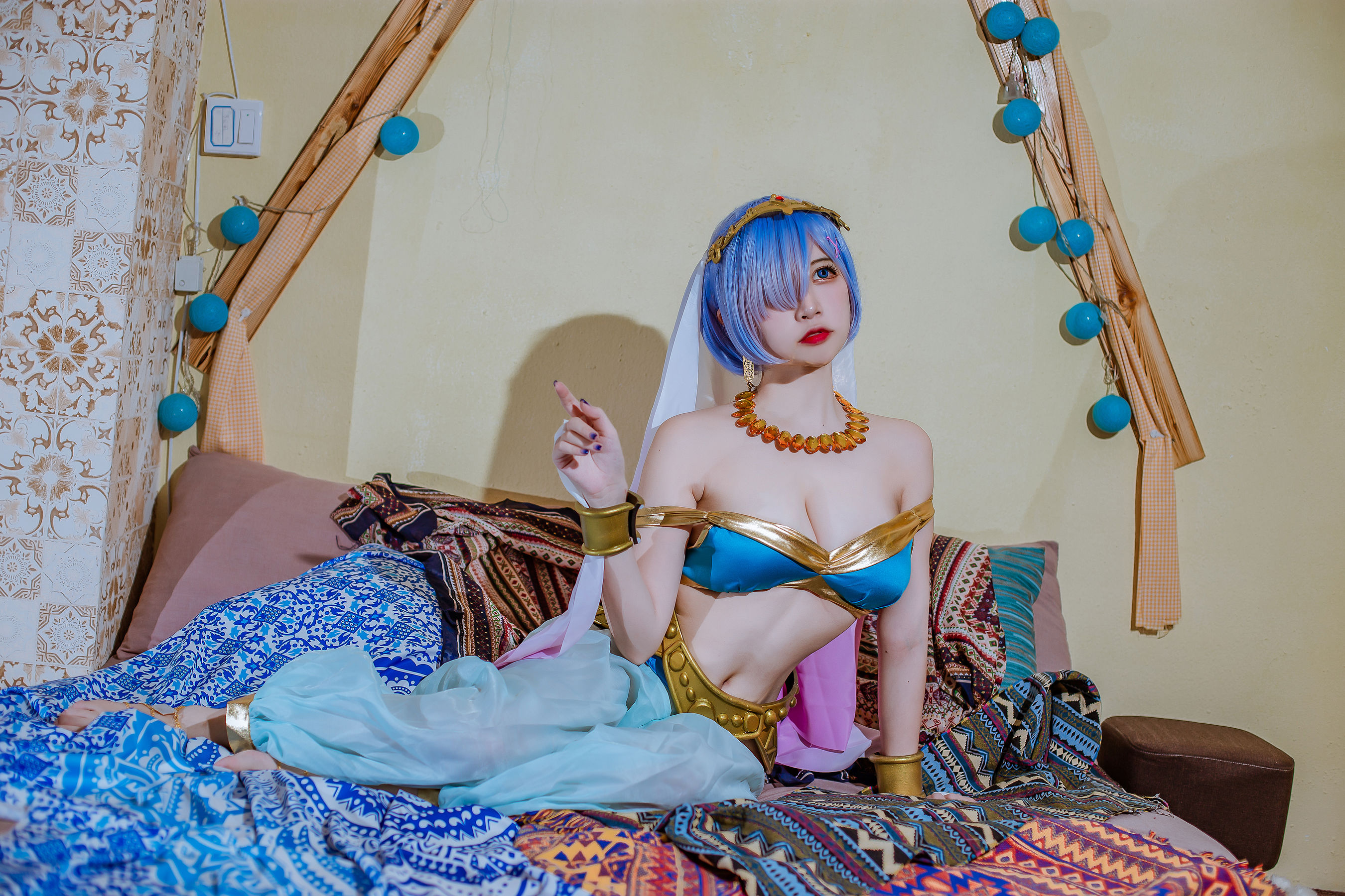 人气Coser二佐Nisa – 蕾姆舞娘 [9P]