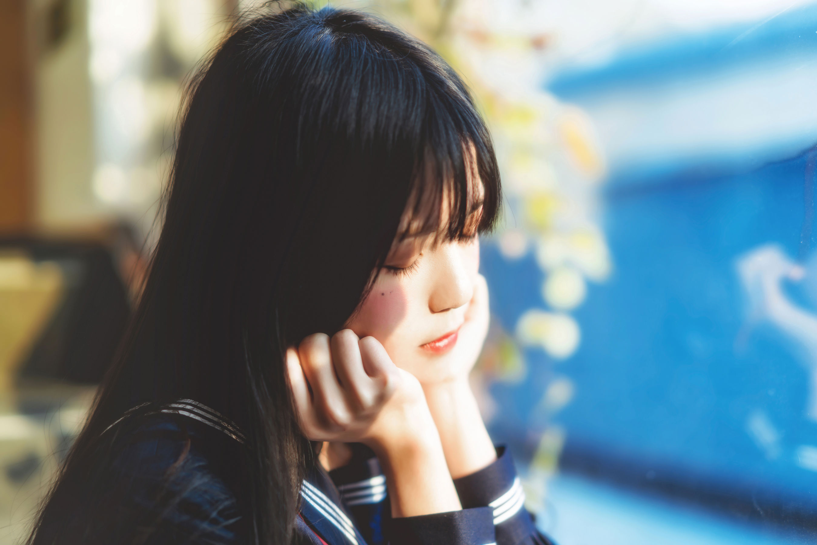 桜桃喵《(小少女)黑色水手服》 [50P]