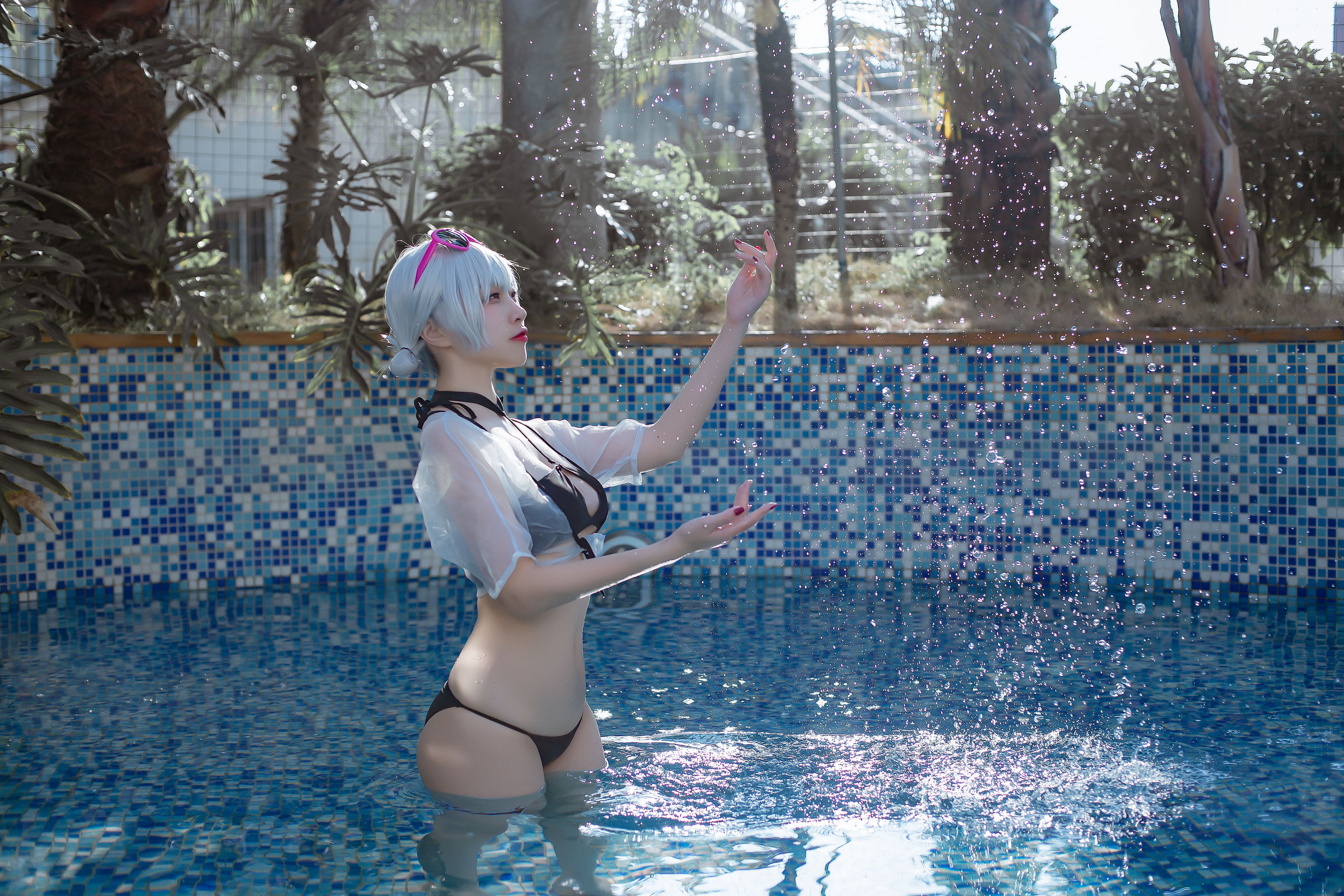 人气Coser二佐Nisa – 碧蓝航线 天狼星泳装 [15P]