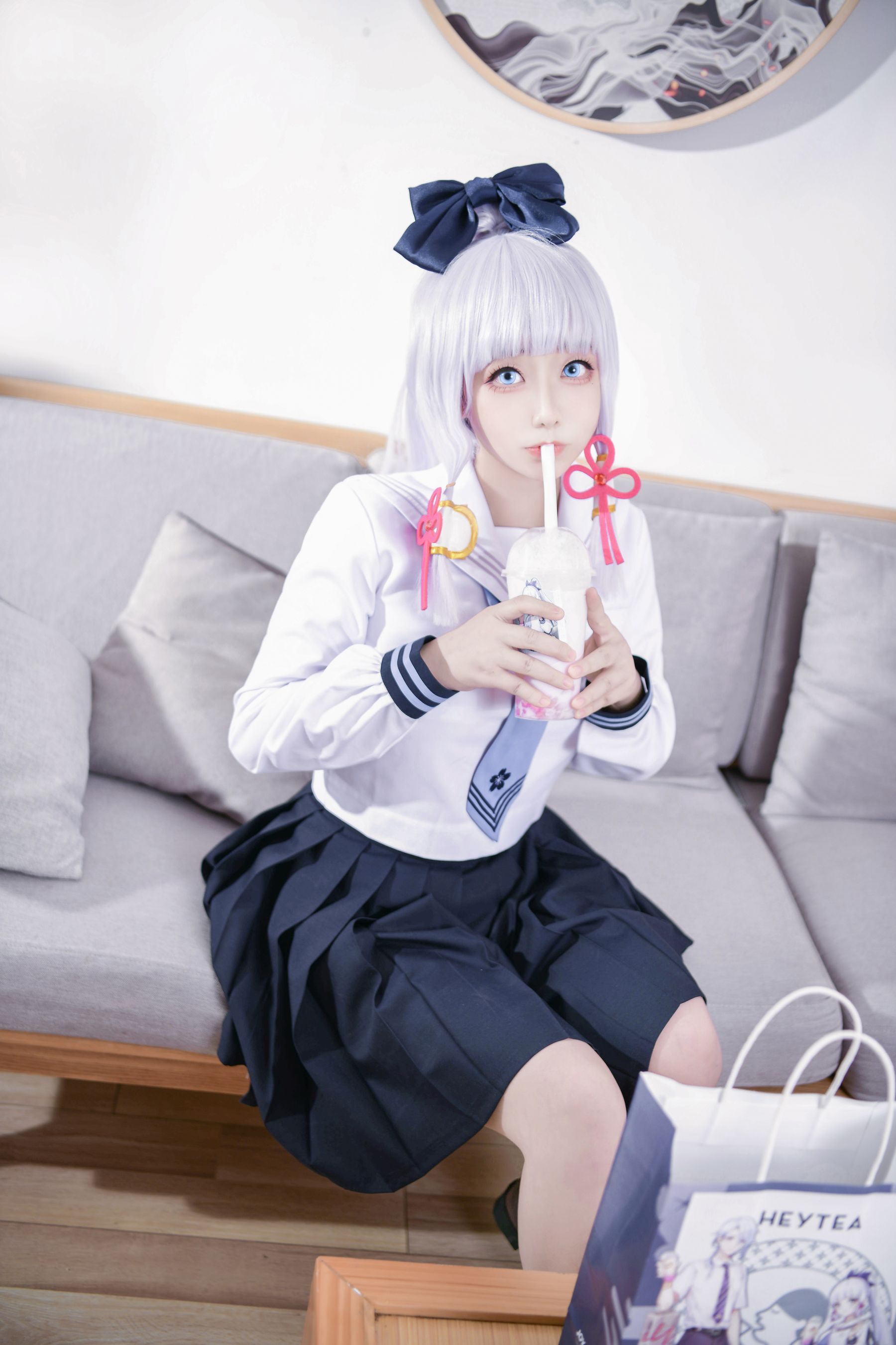 章鱼娘 – 原神 神里綾華 JK [51P]