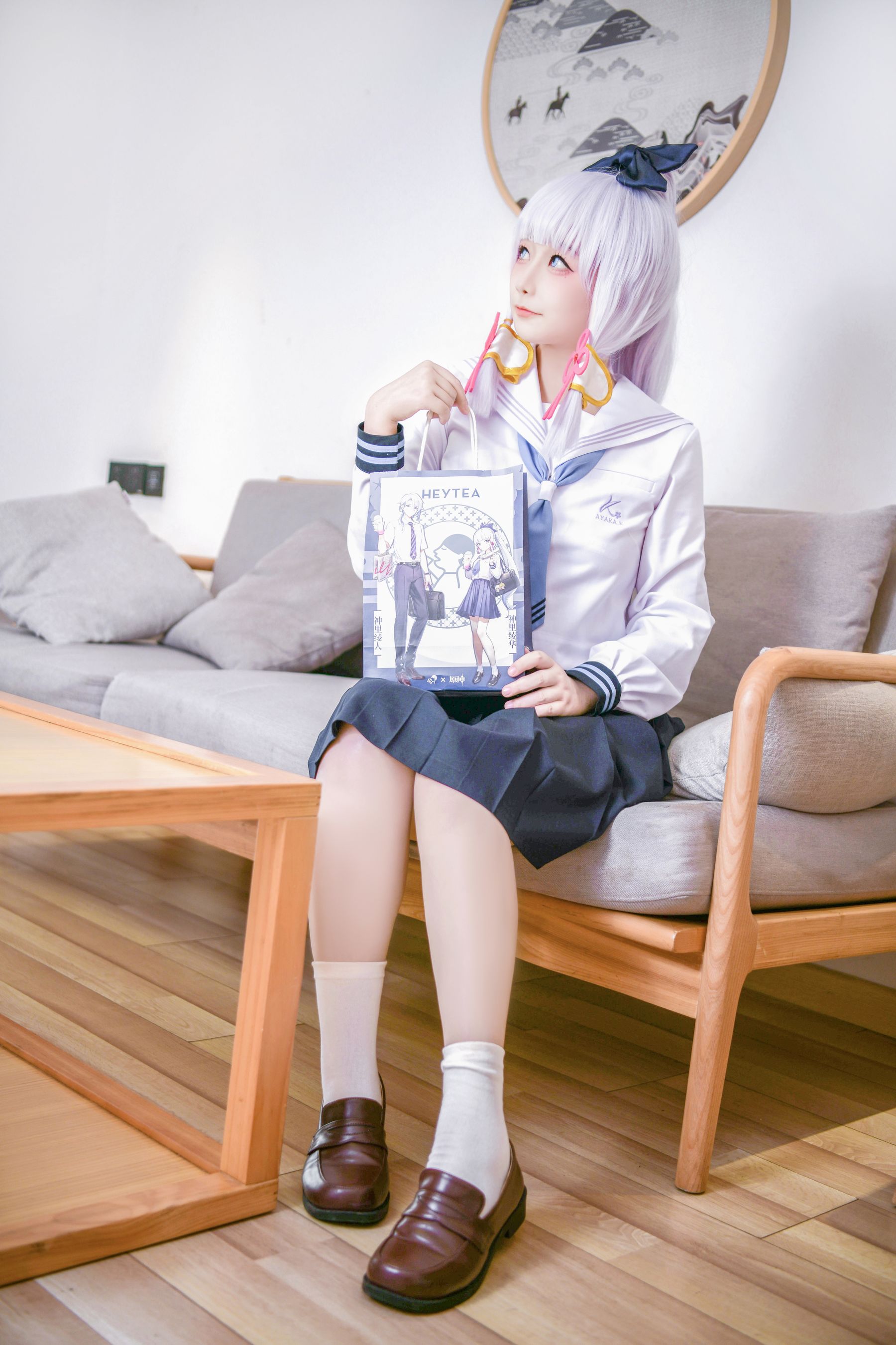 章鱼娘 – 原神 神里綾華 JK [51P]