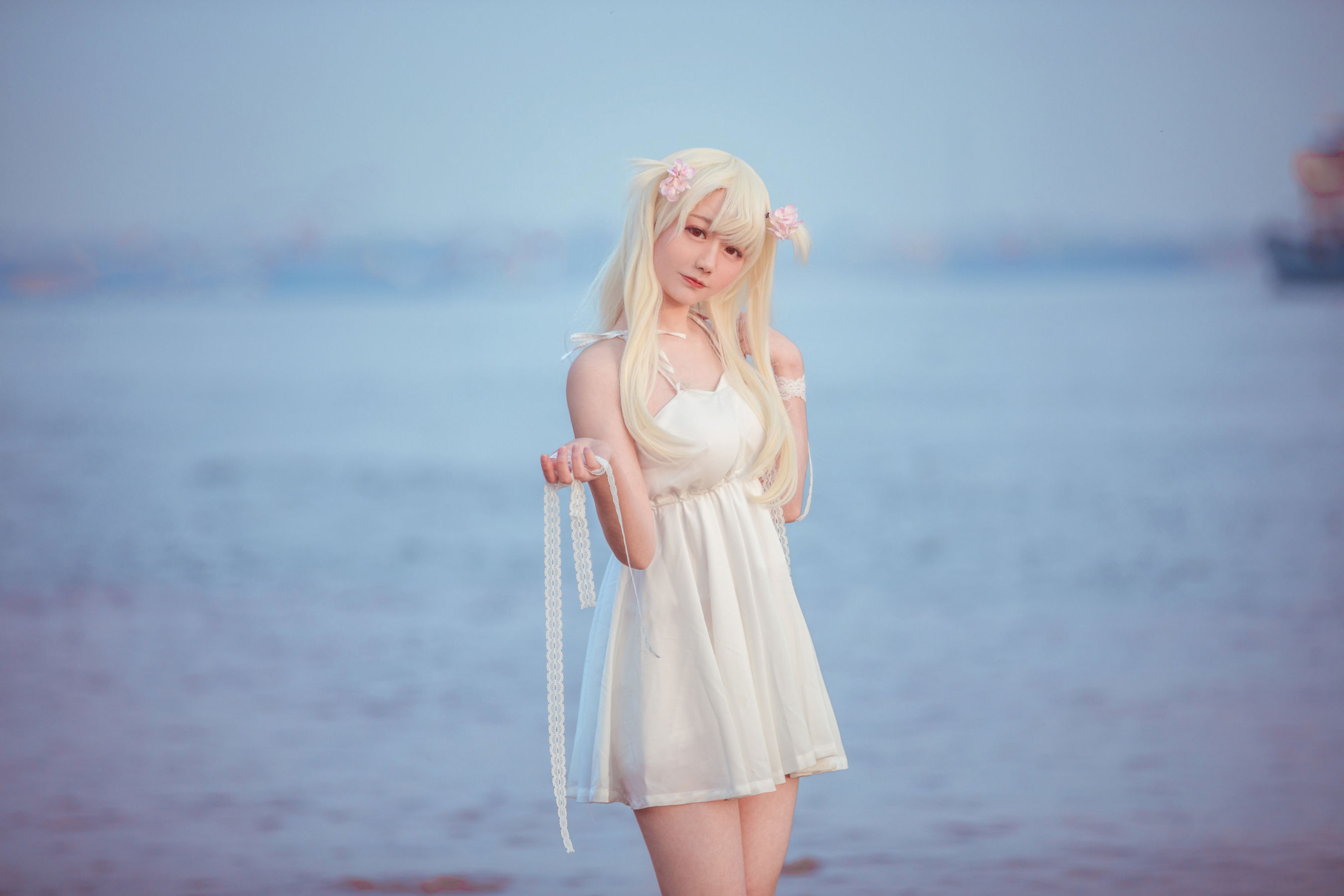 动漫博主弦音sic – 伊莉雅 白裙 [9P]