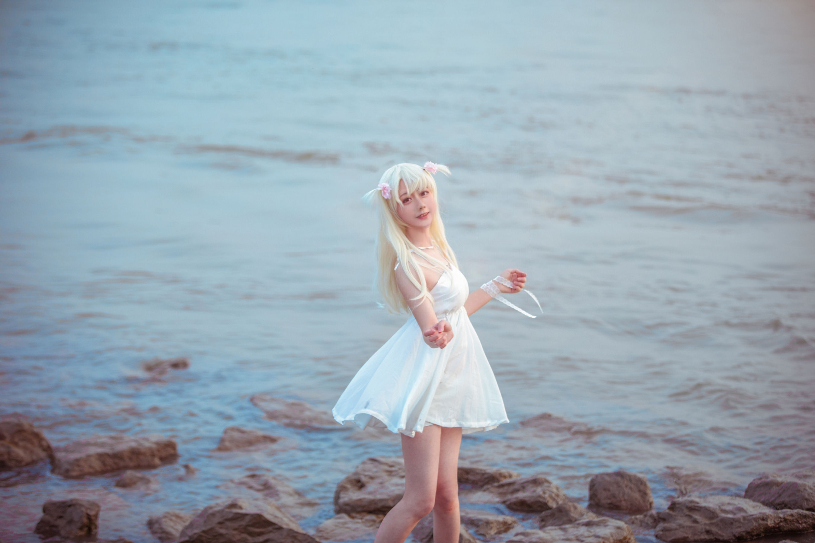 动漫博主弦音sic – 伊莉雅 白裙 [9P]