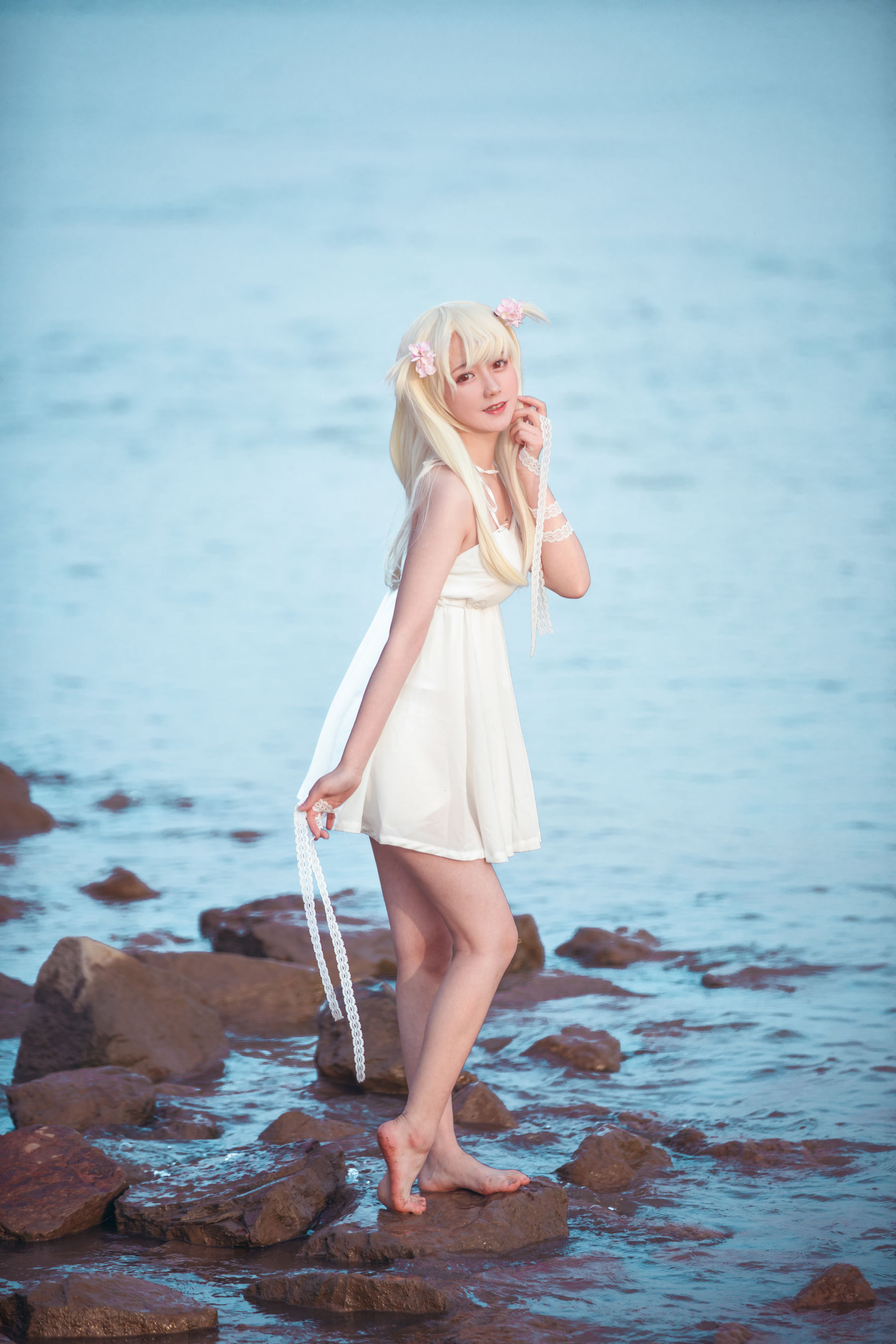 动漫博主弦音sic – 伊莉雅 白裙 [9P]