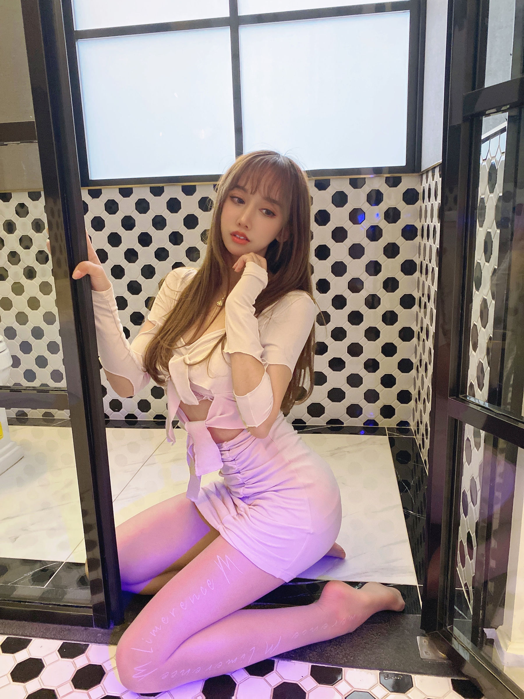 斗鱼米线线sama – 浴室丝袜 [14P]