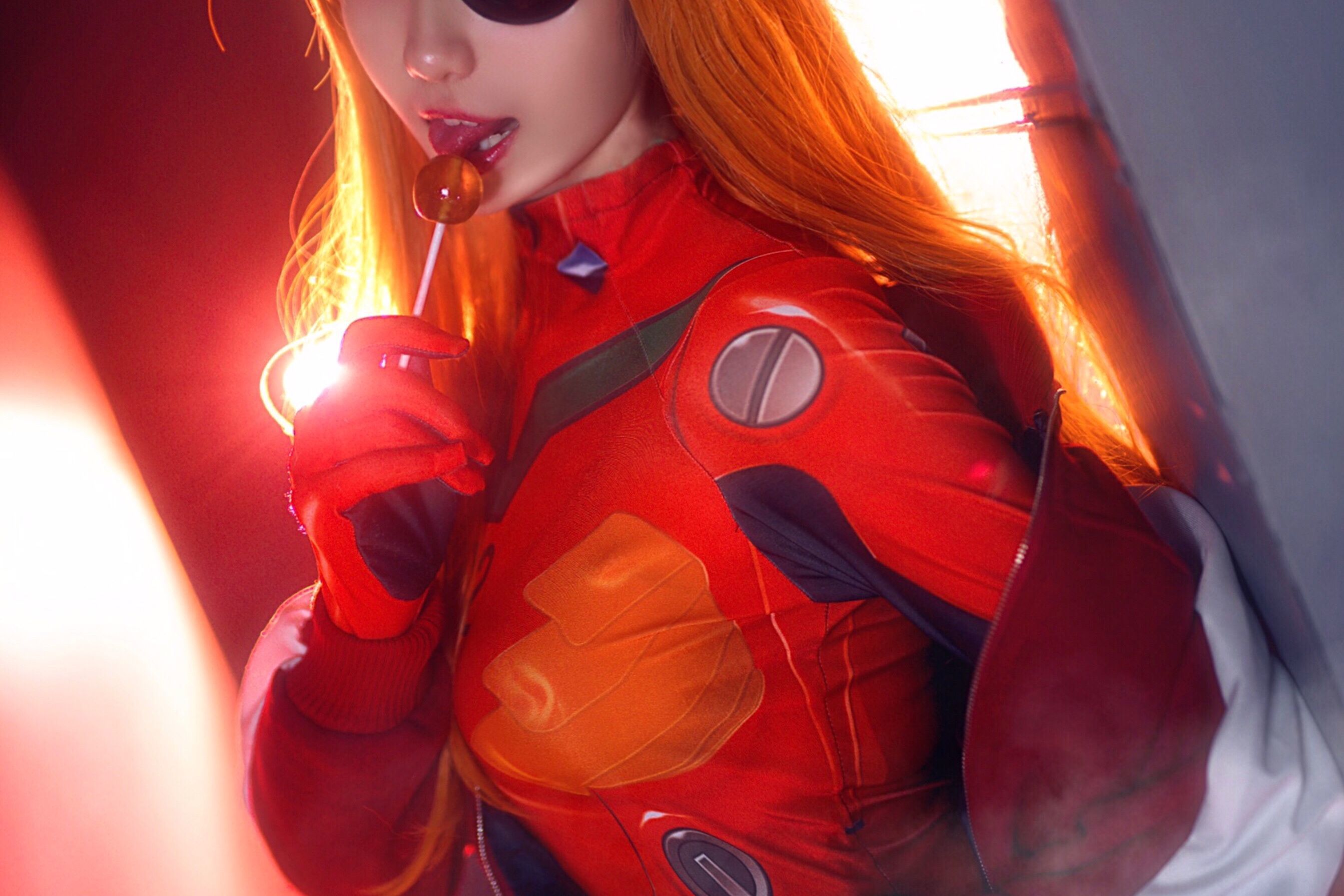 动漫博主南桃Momoko – 明日香战斗服 [18P]