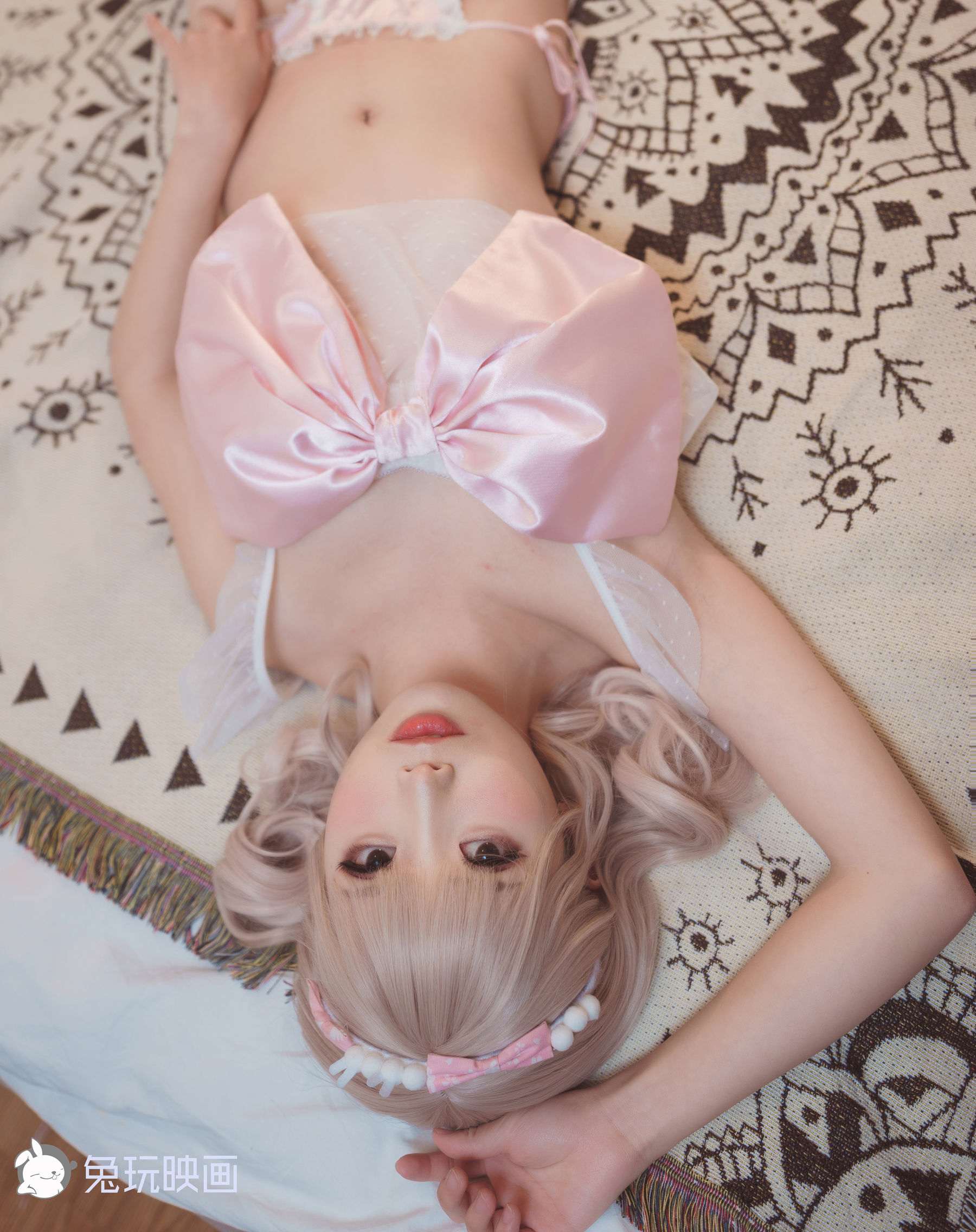 可爱人气Coser面饼仙儿 蝴蝶结内衣 [12P]