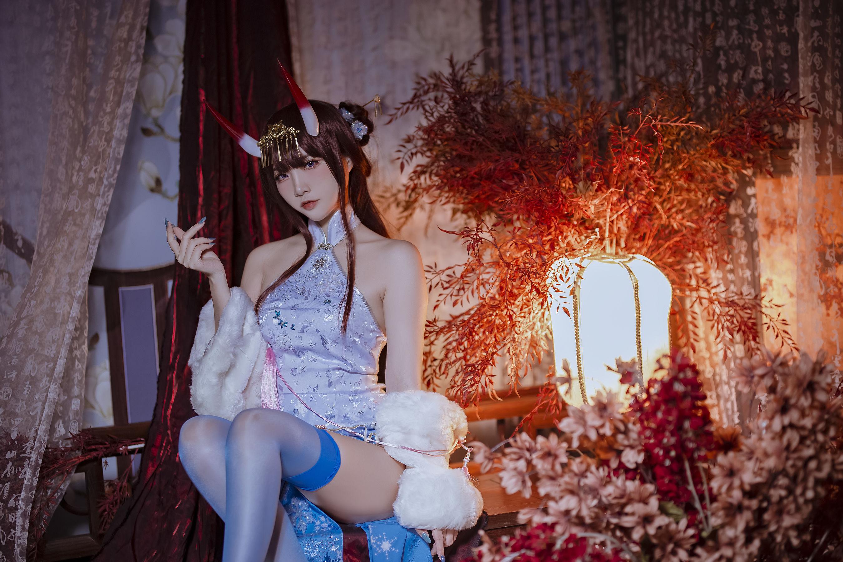 人气Coser二佐Nisa – 碧蓝航线 能代旗袍 [18P]