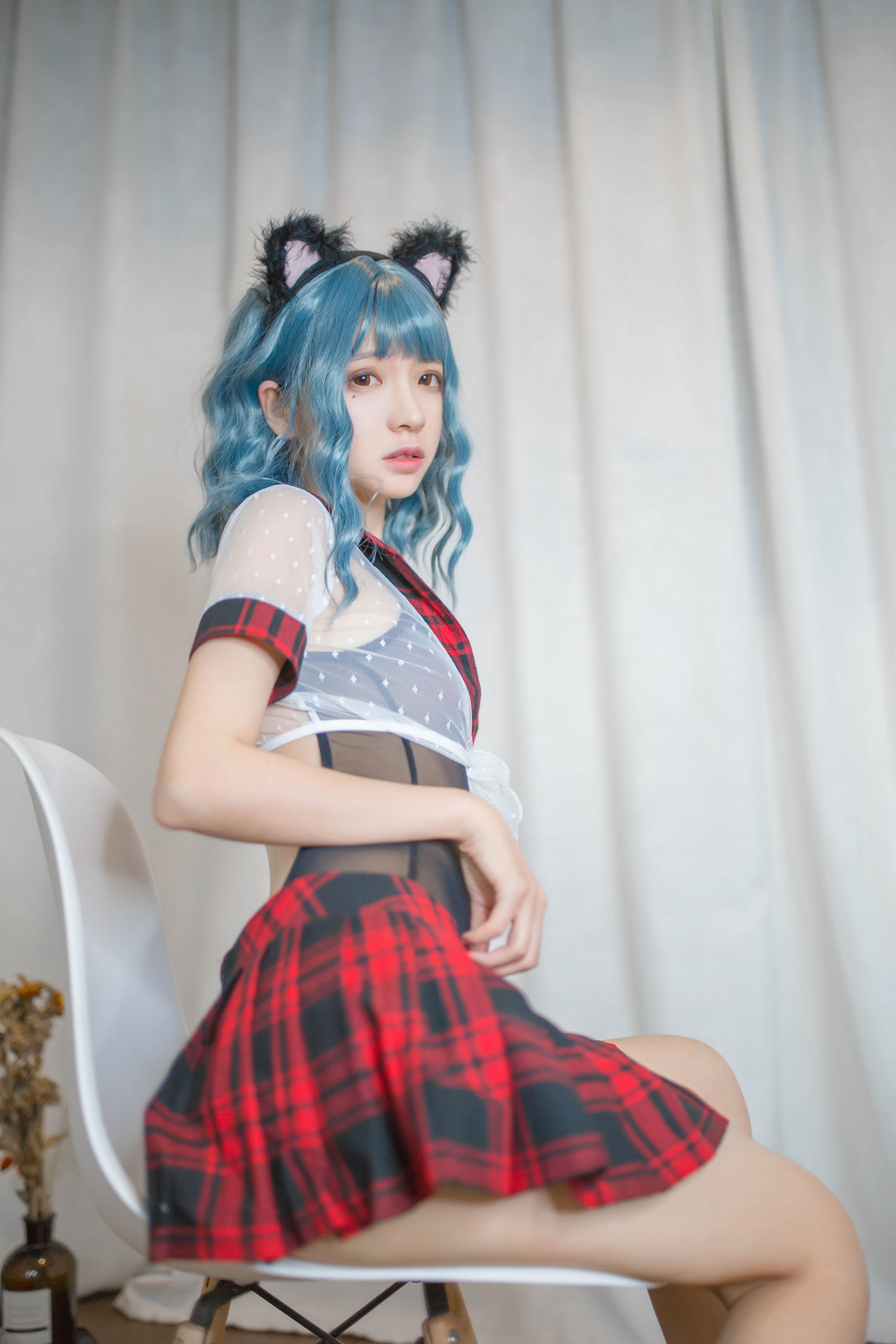 [Cosplay写真] 疯猫ss – 蓝发 [26P]