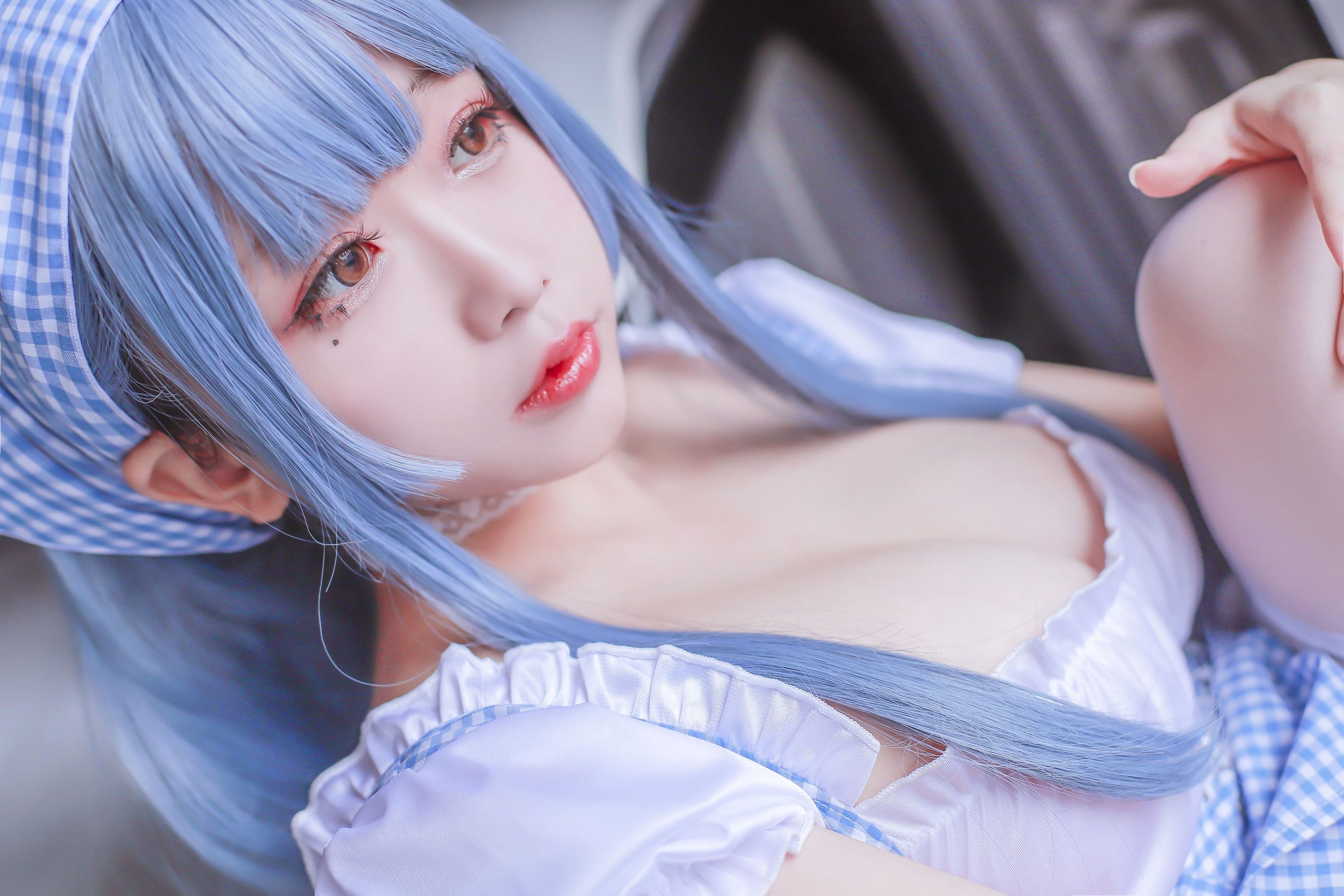 Cosplay日奈娇 蓝色女仆 [46P]