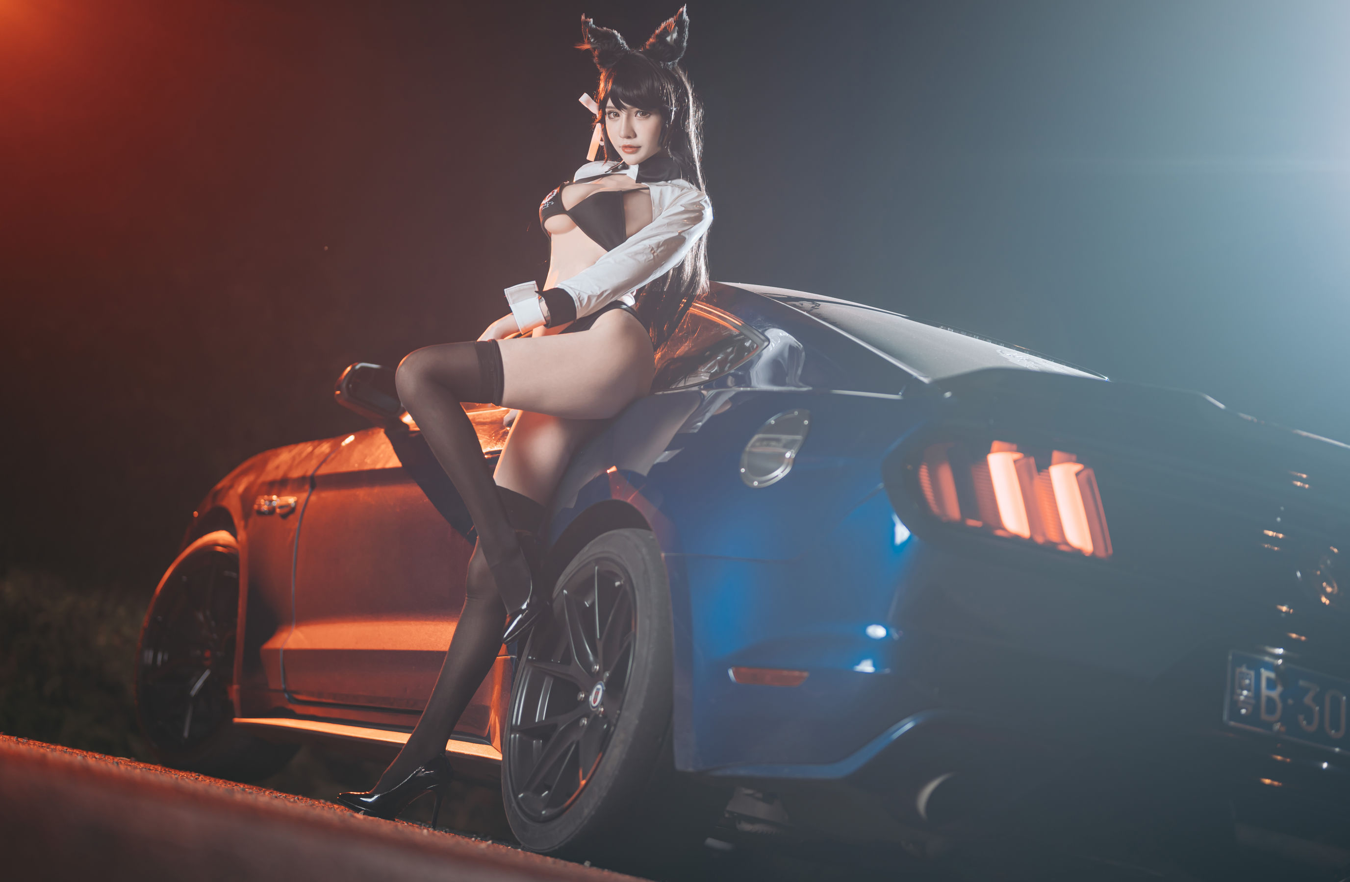 [Cosplay写真] 动漫博主一只冉呐 – 爱宕赛车 [21P]