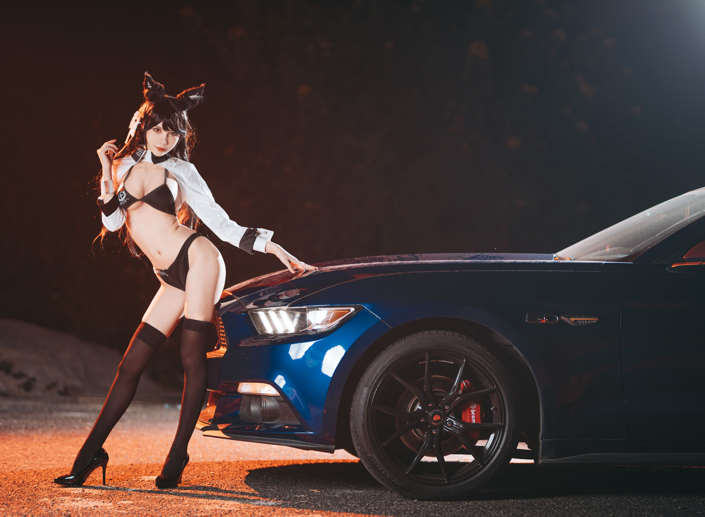 [Cosplay写真] 动漫博主一只冉呐 – 爱宕赛车 [21P]