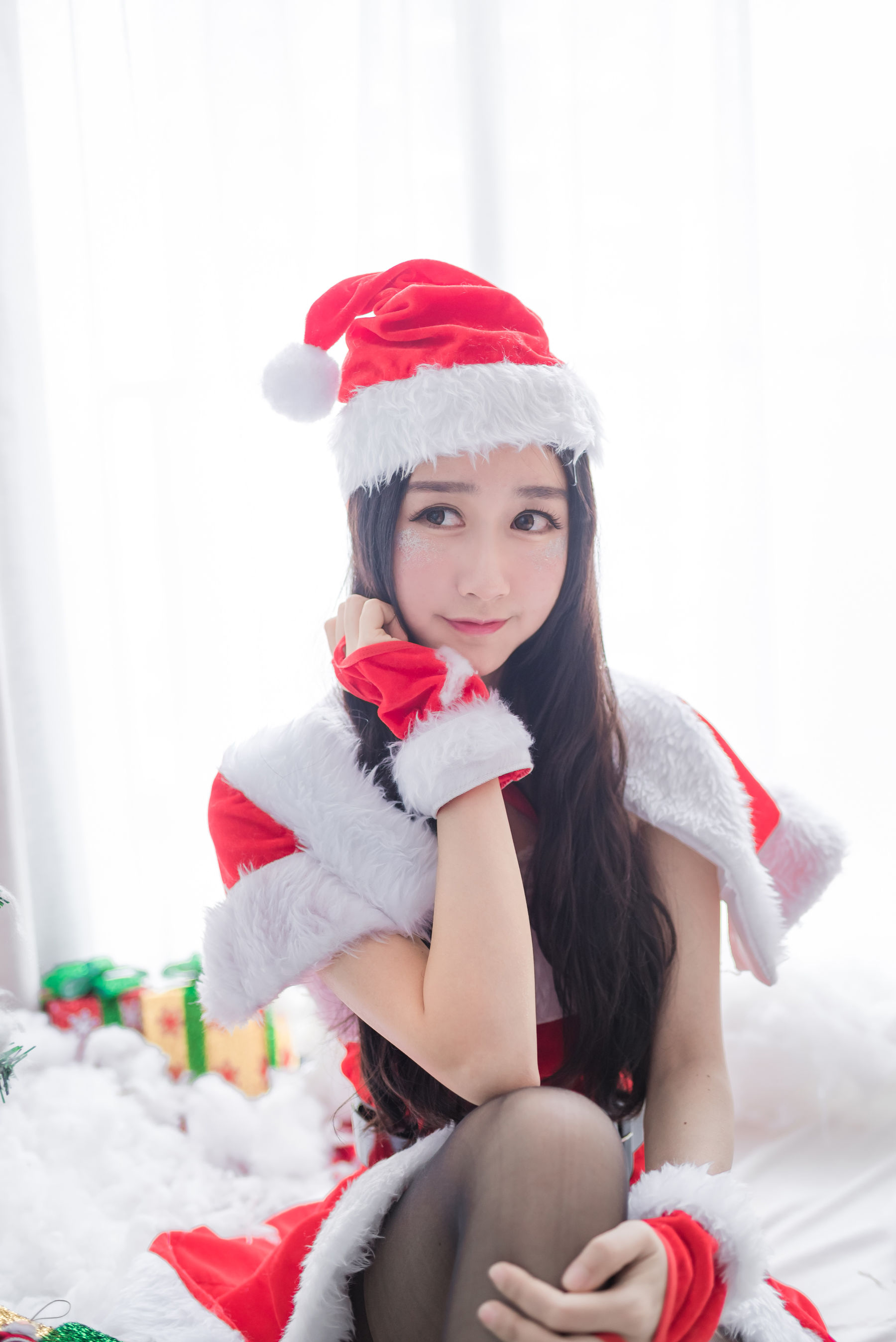 萌系小姐姐木绵绵OwO 圣诞老人和驯鹿酱 [46P]