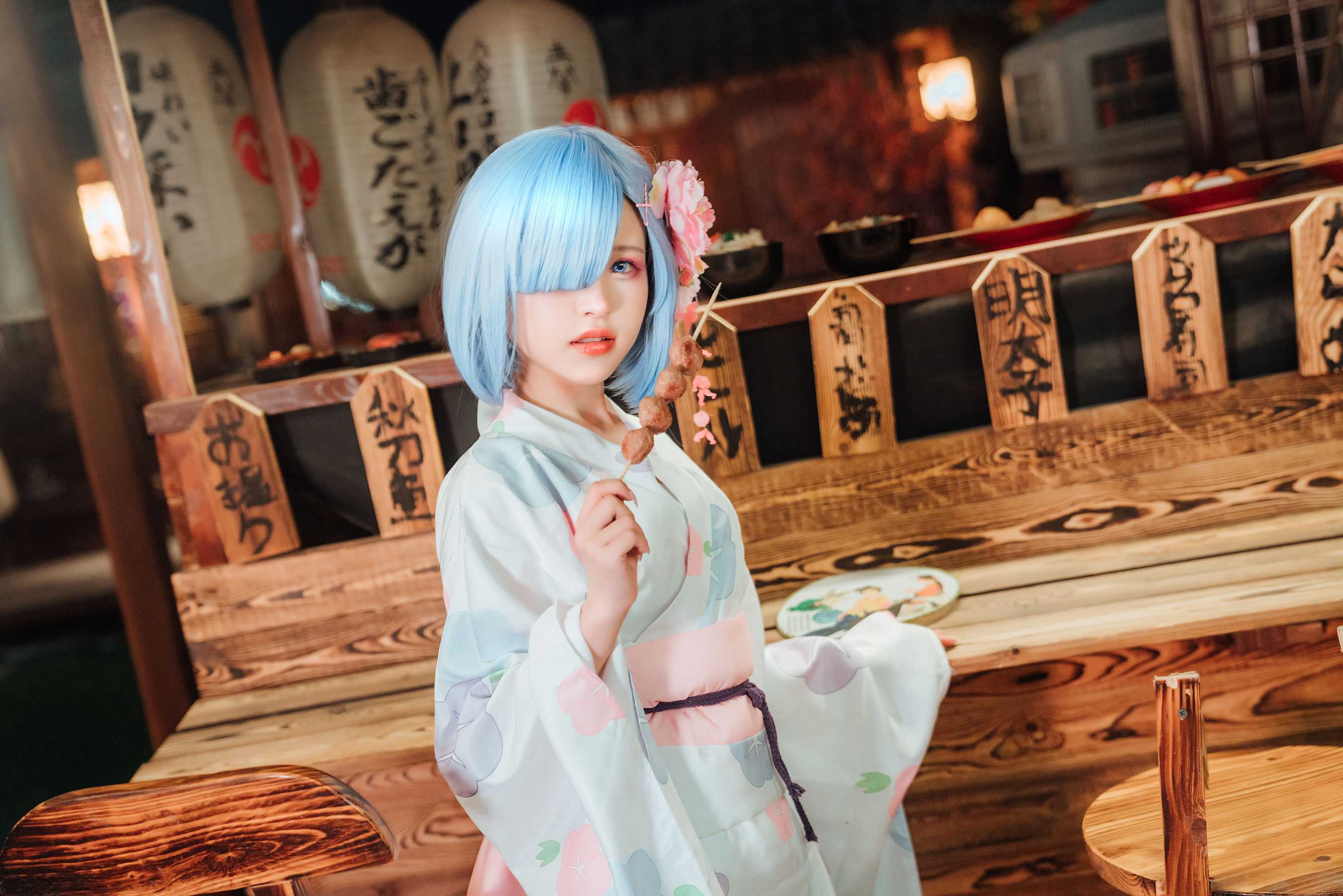 美少女晕崽 – 和服雷姆 [46P]