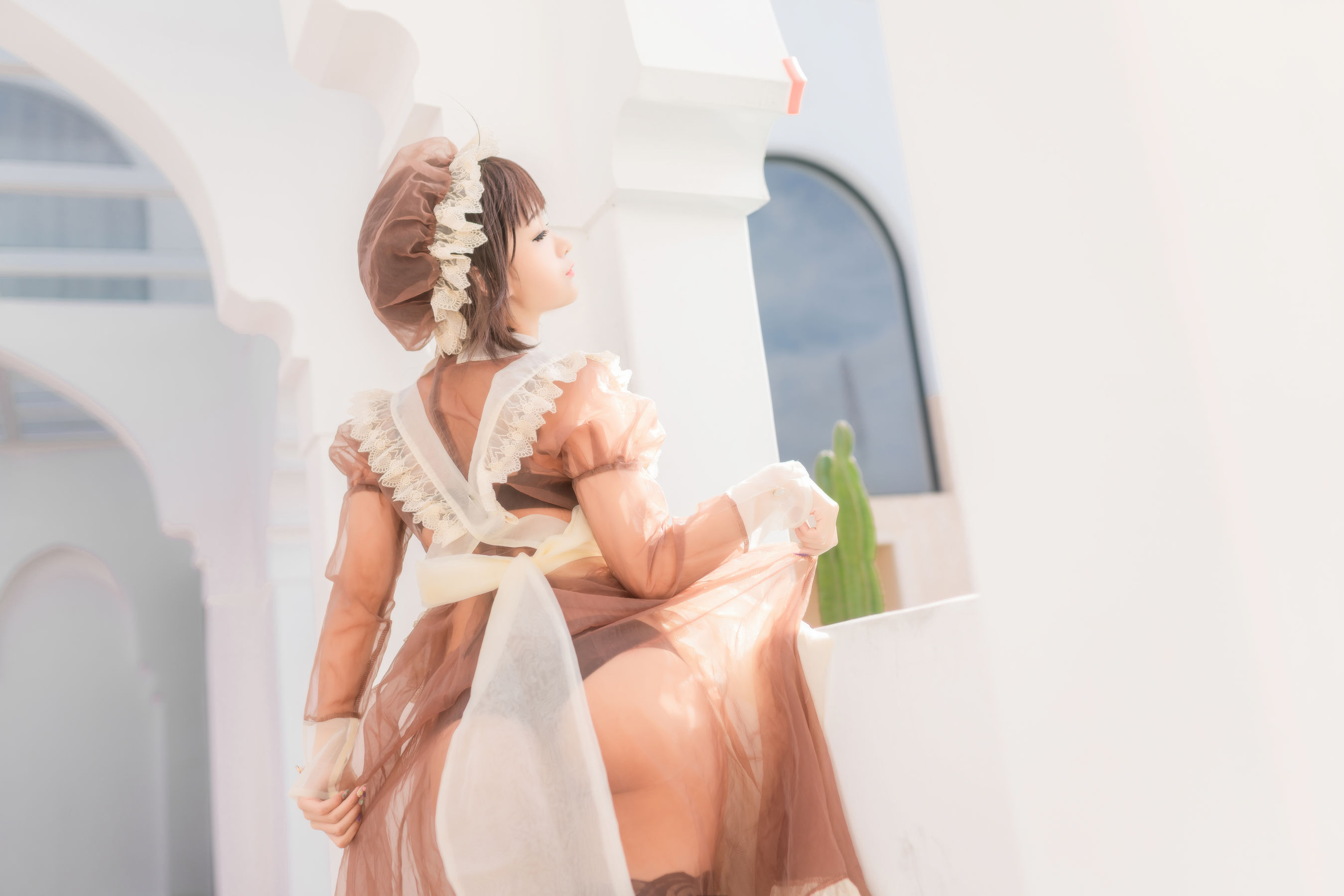 动漫博主蠢沫沫 – 纱-室外女仆 [40P]