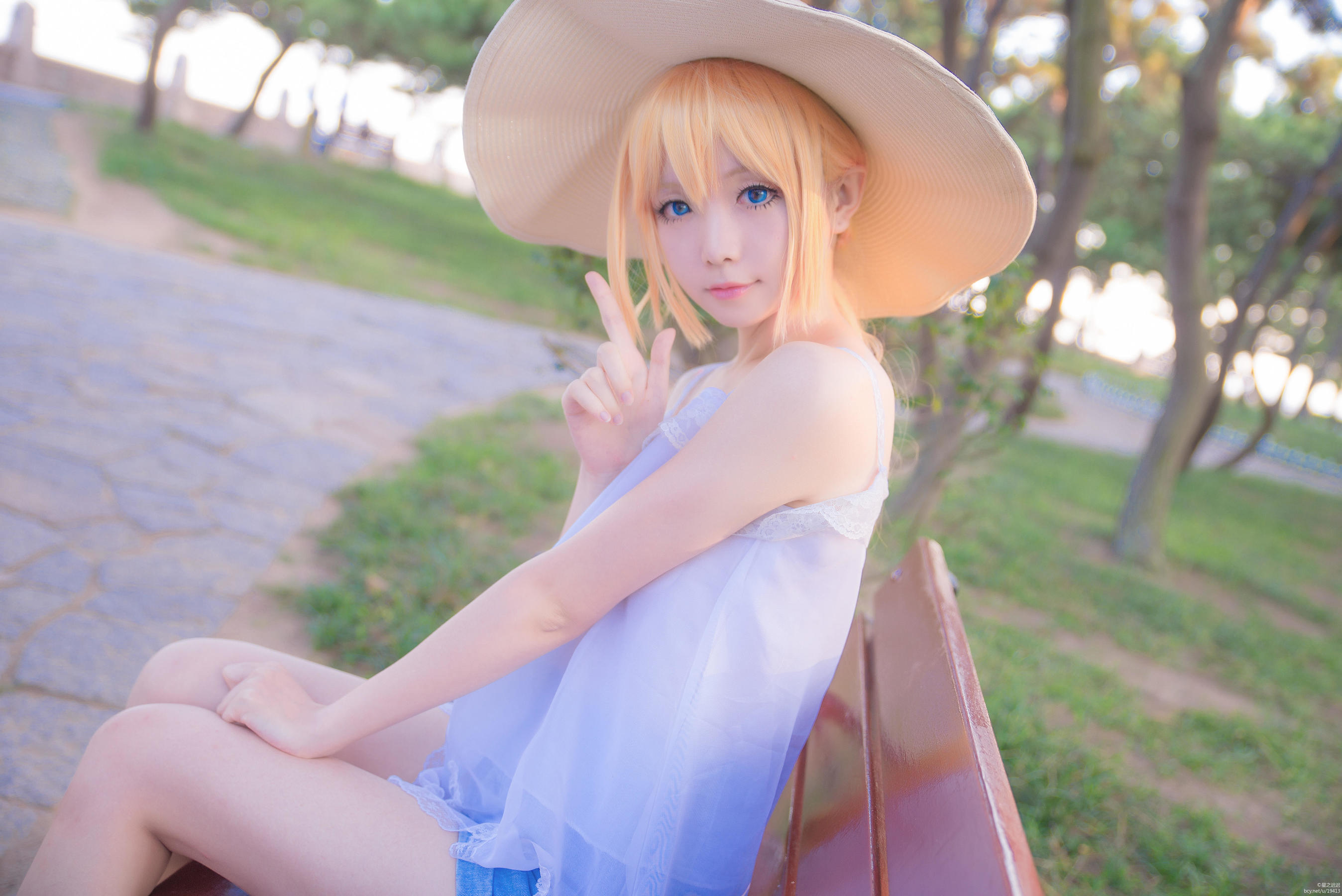 Coser小姐姐星之迟迟 刀剑乱舞COS乱藤四郎 [28P]